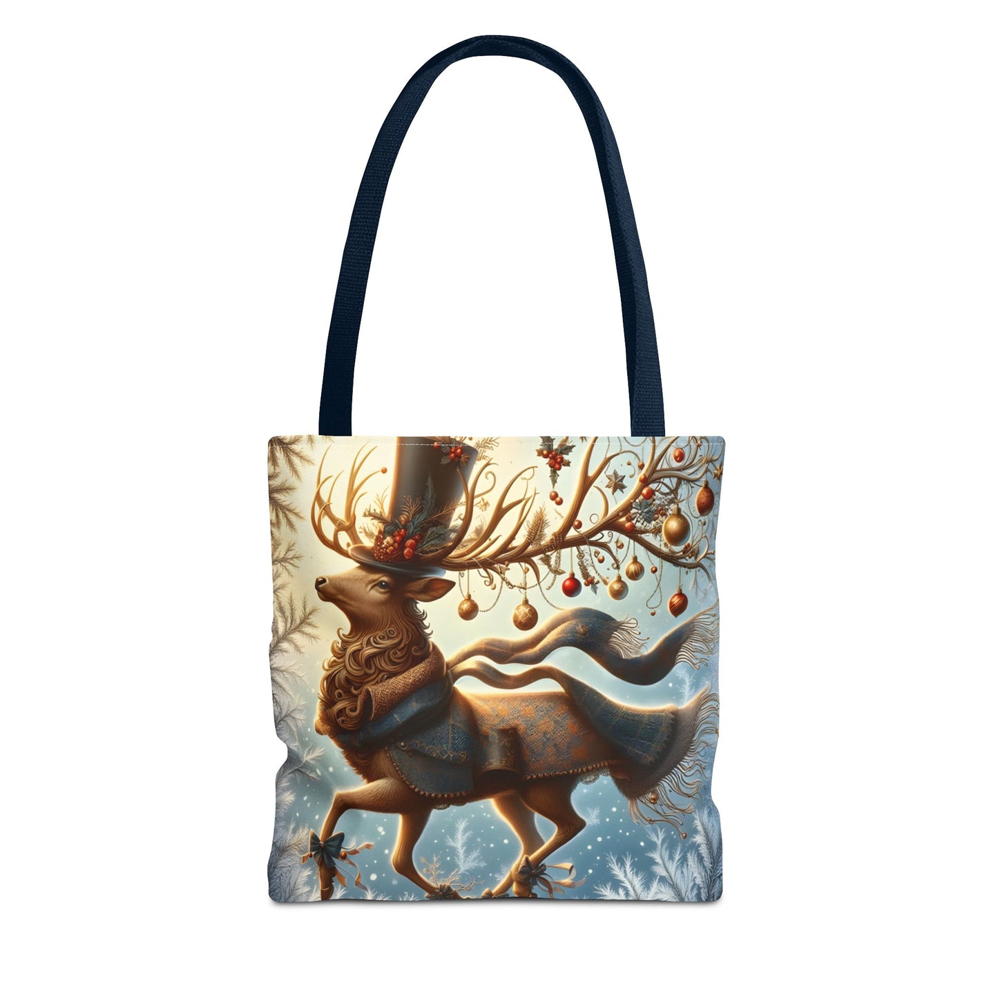 Whimsical Reindeer Christmas Tote Bag, Elegant Holiday Deer Art Tote, Winter Gift Bag, Festive Seasonal Tote for Women