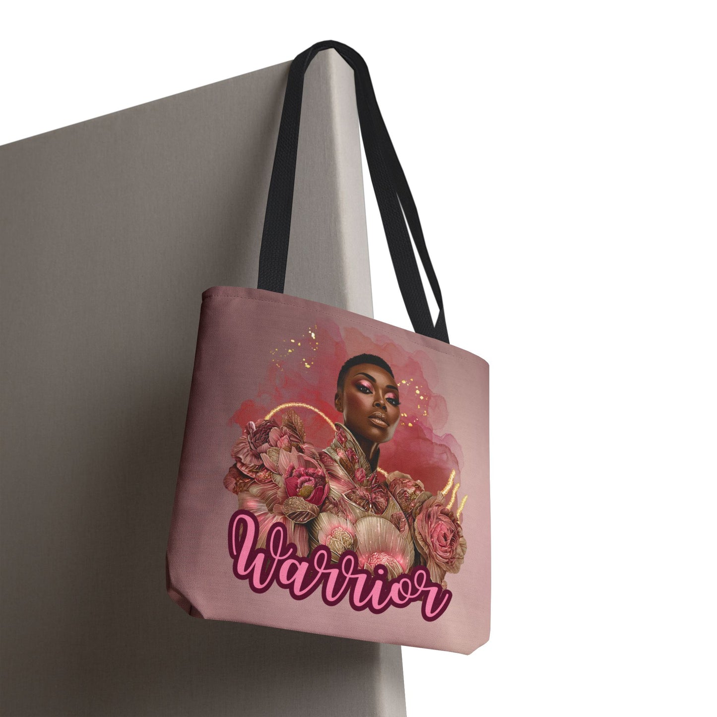 Warrior Queen Tote Bag | Rose Gold Breast Cancer Awareness | Survivor Empowerment Gift| Pink Ribbon Warrior Tote | Survivor Empowerment Gift | Courage & Strength Bag
