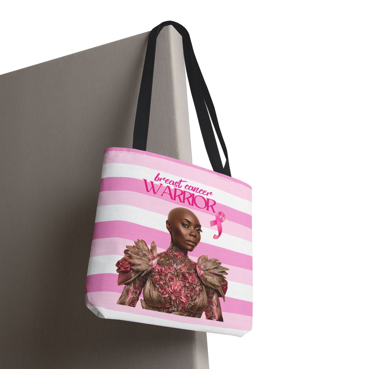 Breast Cancer Warrior Tote Bag, Empowerment Gift, Awareness Fundraiser, Pink Ribbon Support, Inspirational Tote for Survivors