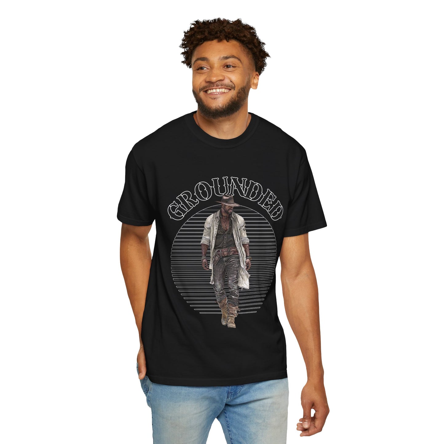 Western Cowboy Unisex T-shirt - GROUNDED - Rodeo Lover Gift