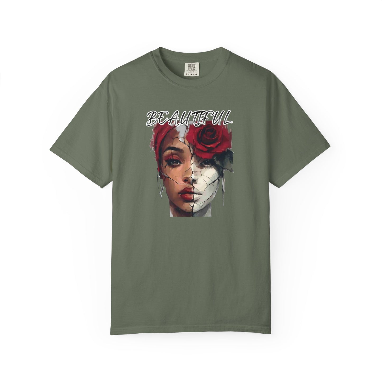Beautiful Rose Art Unisex T-Shirt | Strength and Vulnerability Graphic Tee | Feminine Empowerment Shirt | Limited Edition Art Fashion