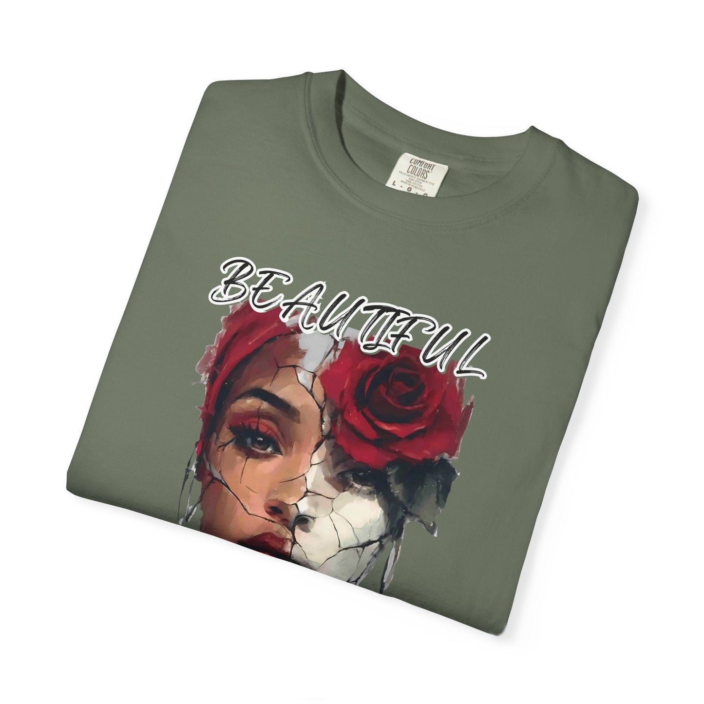 Beautiful Rose Art Unisex T-Shirt | Strength and Vulnerability Graphic Tee | Feminine Empowerment Shirt | Limited Edition Art Fashion