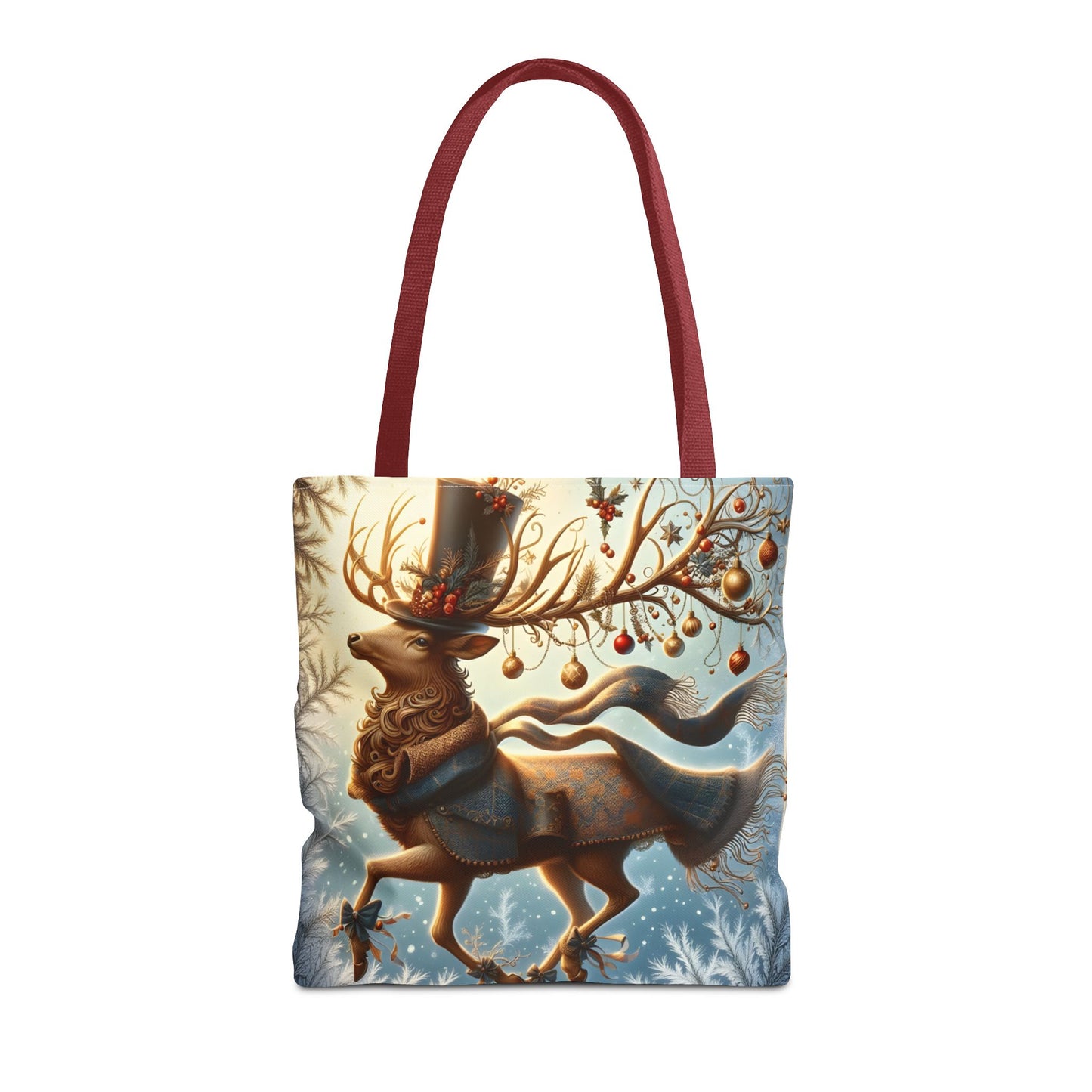 Whimsical Reindeer Christmas Tote Bag, Elegant Holiday Deer Art Tote, Winter Gift Bag, Festive Seasonal Tote for Women