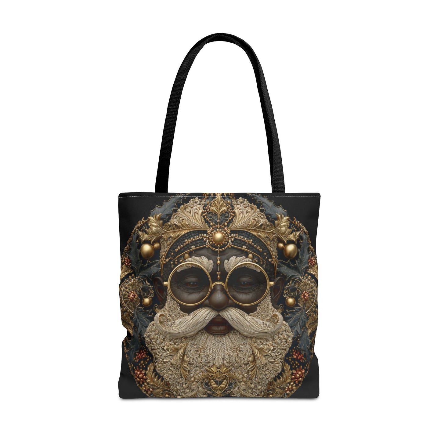 Steampunk Santa Tote Bag — Vintage Mechanical Santa Claus All-Over Print Tote