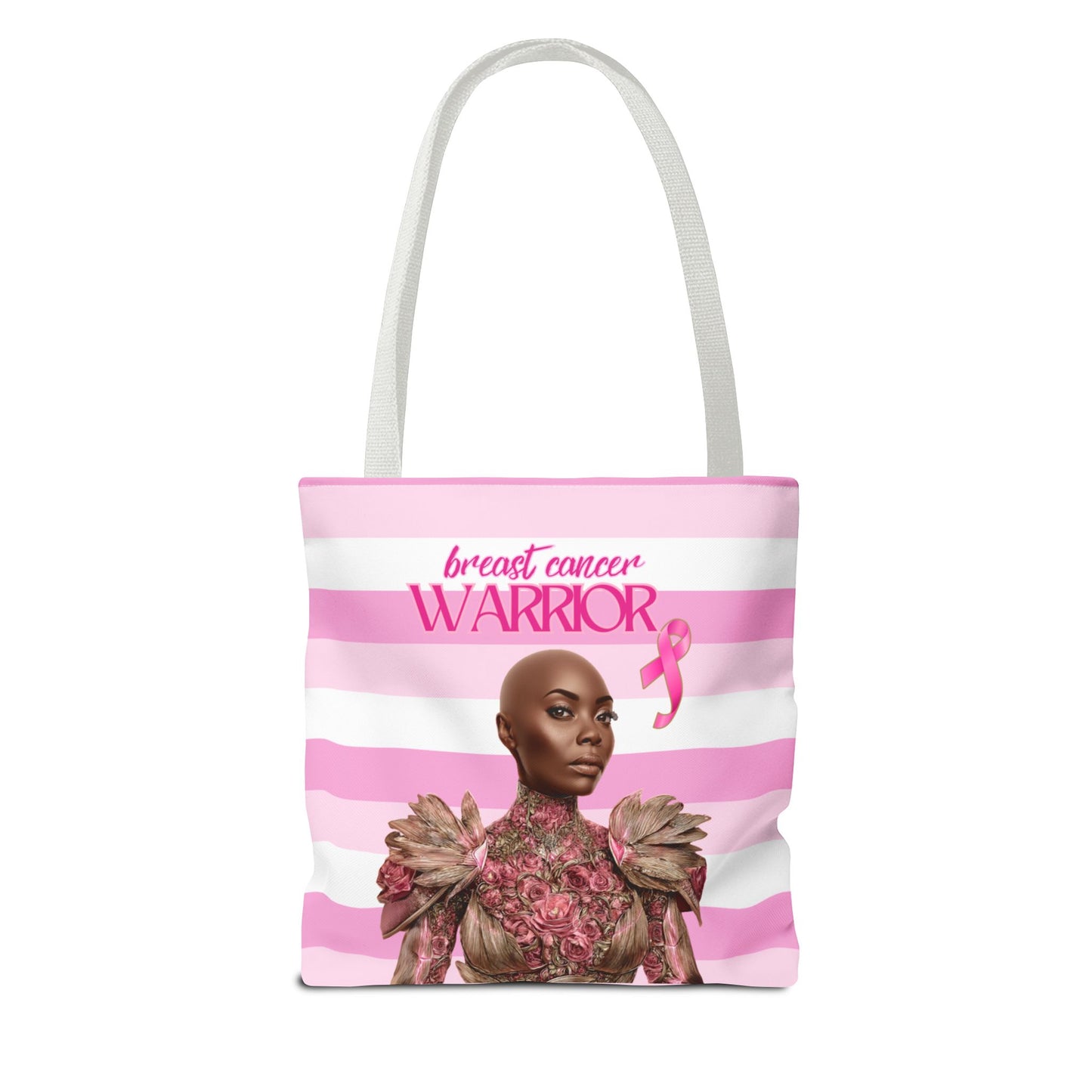 Breast Cancer Warrior Tote Bag, Empowerment Gift, Awareness Fundraiser, Pink Ribbon Support, Inspirational Tote for Survivors