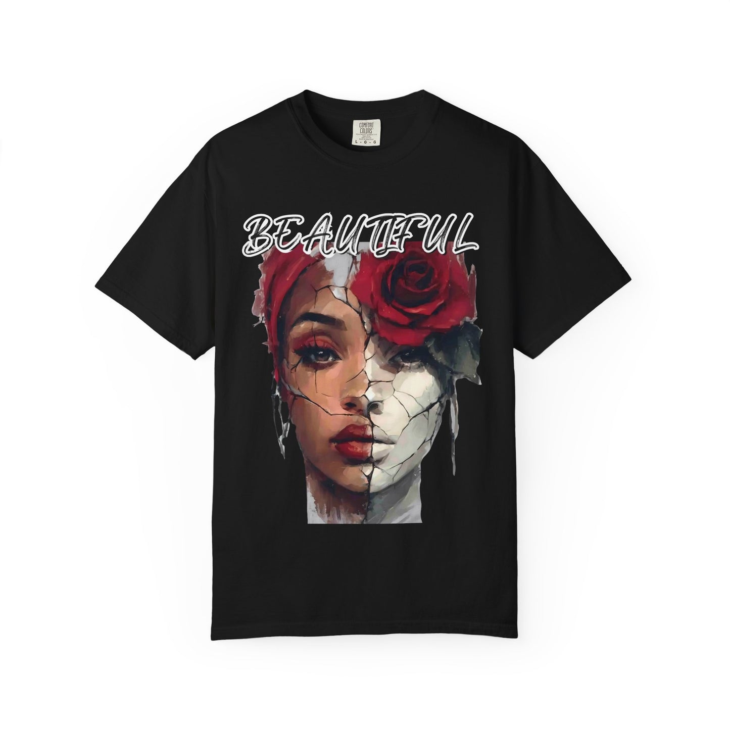 Beautiful Rose Art Unisex T-Shirt | Strength and Vulnerability Graphic Tee | Feminine Empowerment Shirt | Limited Edition Art Fashion