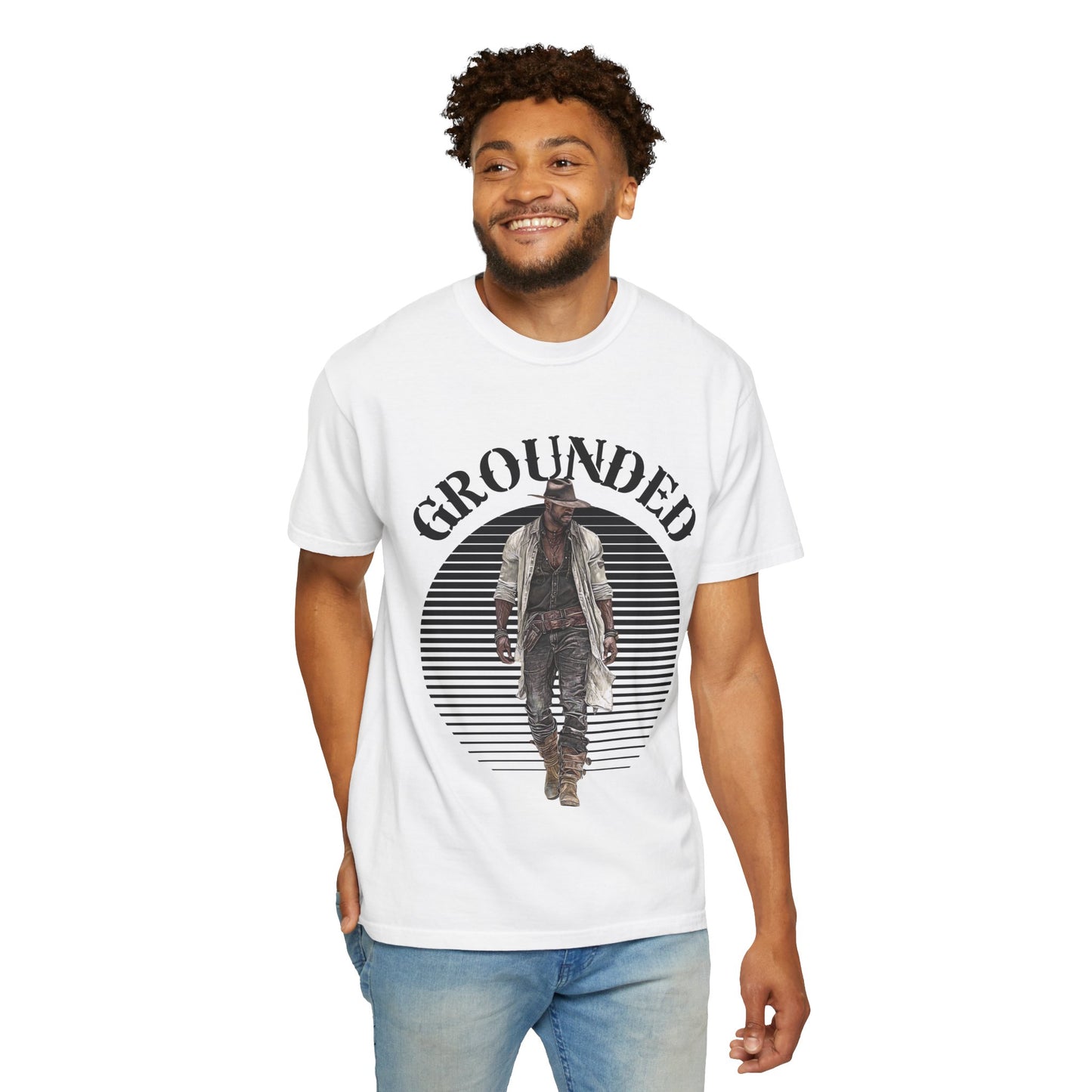 Western Cowboy Unisex T-shirt - GROUNDED - Rodeo Lover Gift