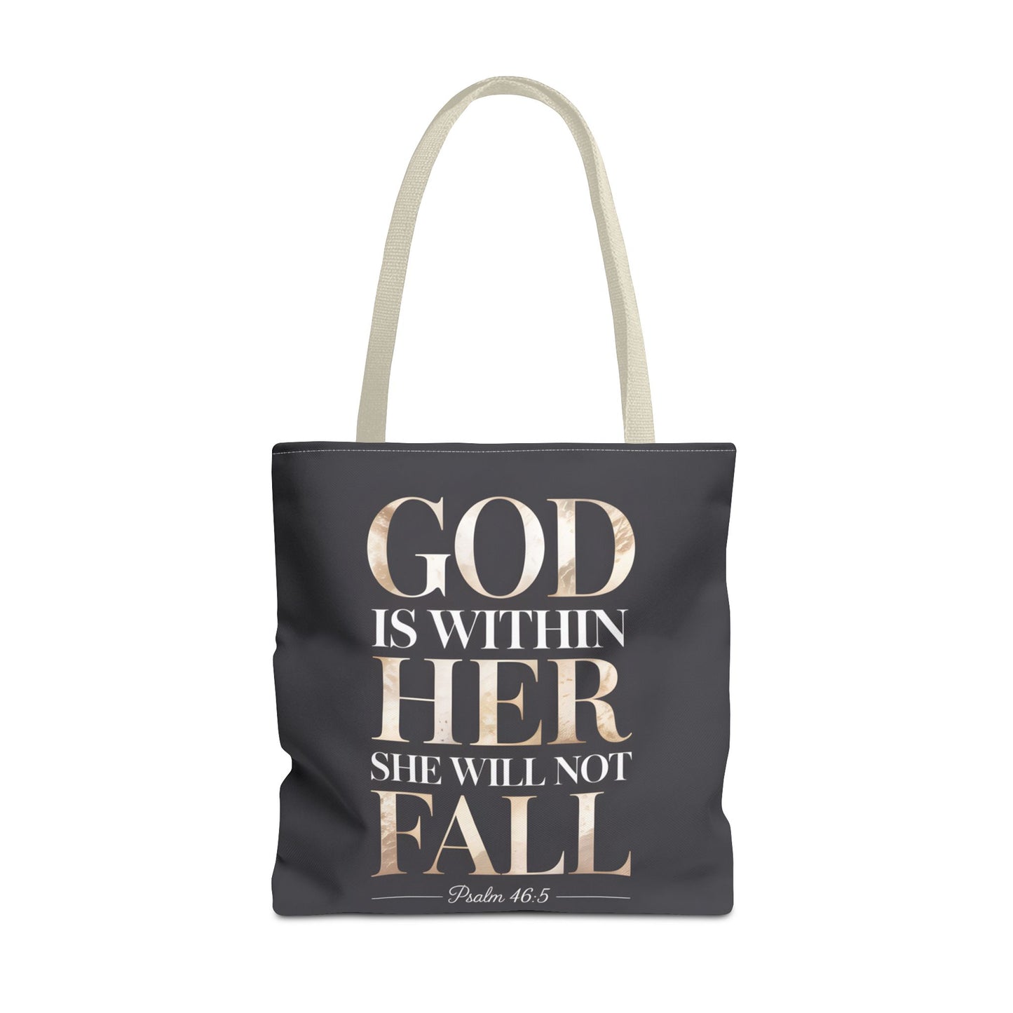 Copy of Psalm 46:5 Tote Bag, God Is Within Her She Will Not Fall Tote, Christian Scripture Tote, Faith Inspirational Bag for Women