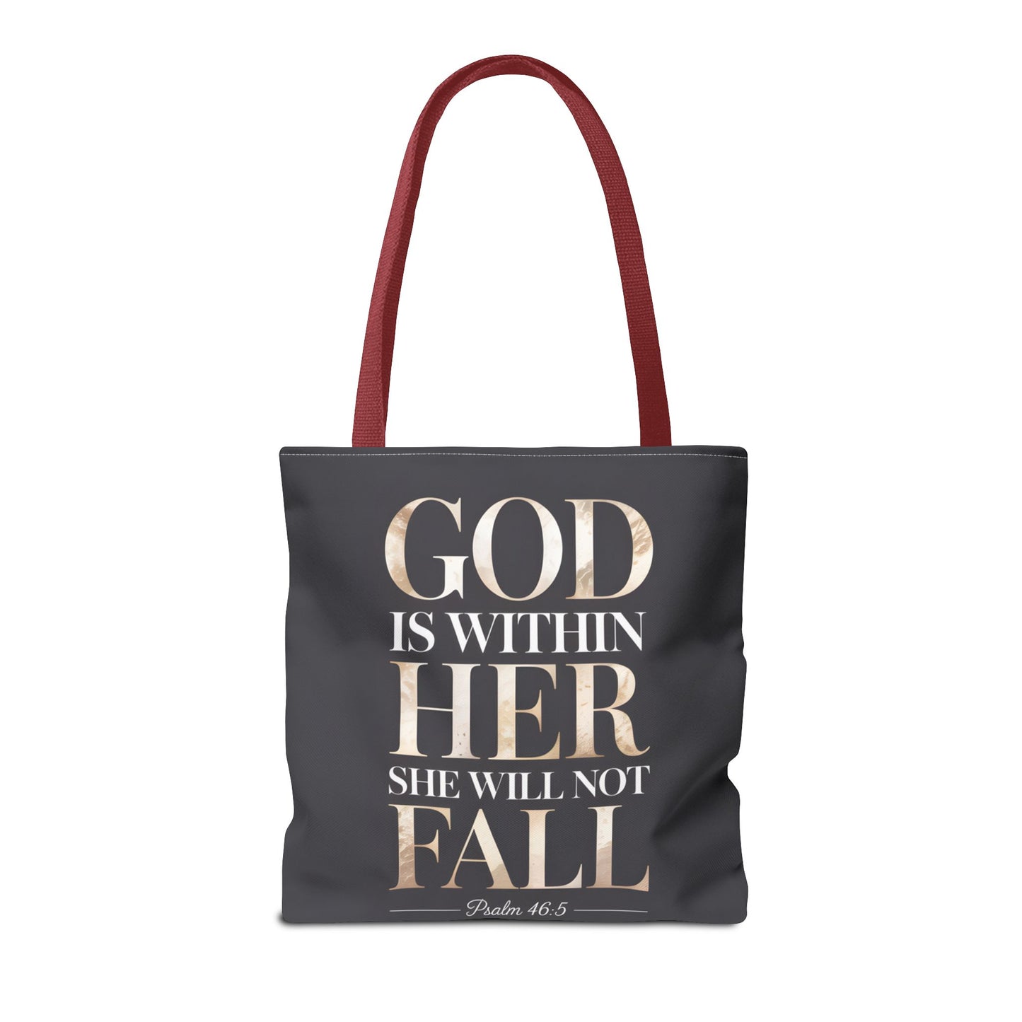 Copy of Psalm 46:5 Tote Bag, God Is Within Her She Will Not Fall Tote, Christian Scripture Tote, Faith Inspirational Bag for Women