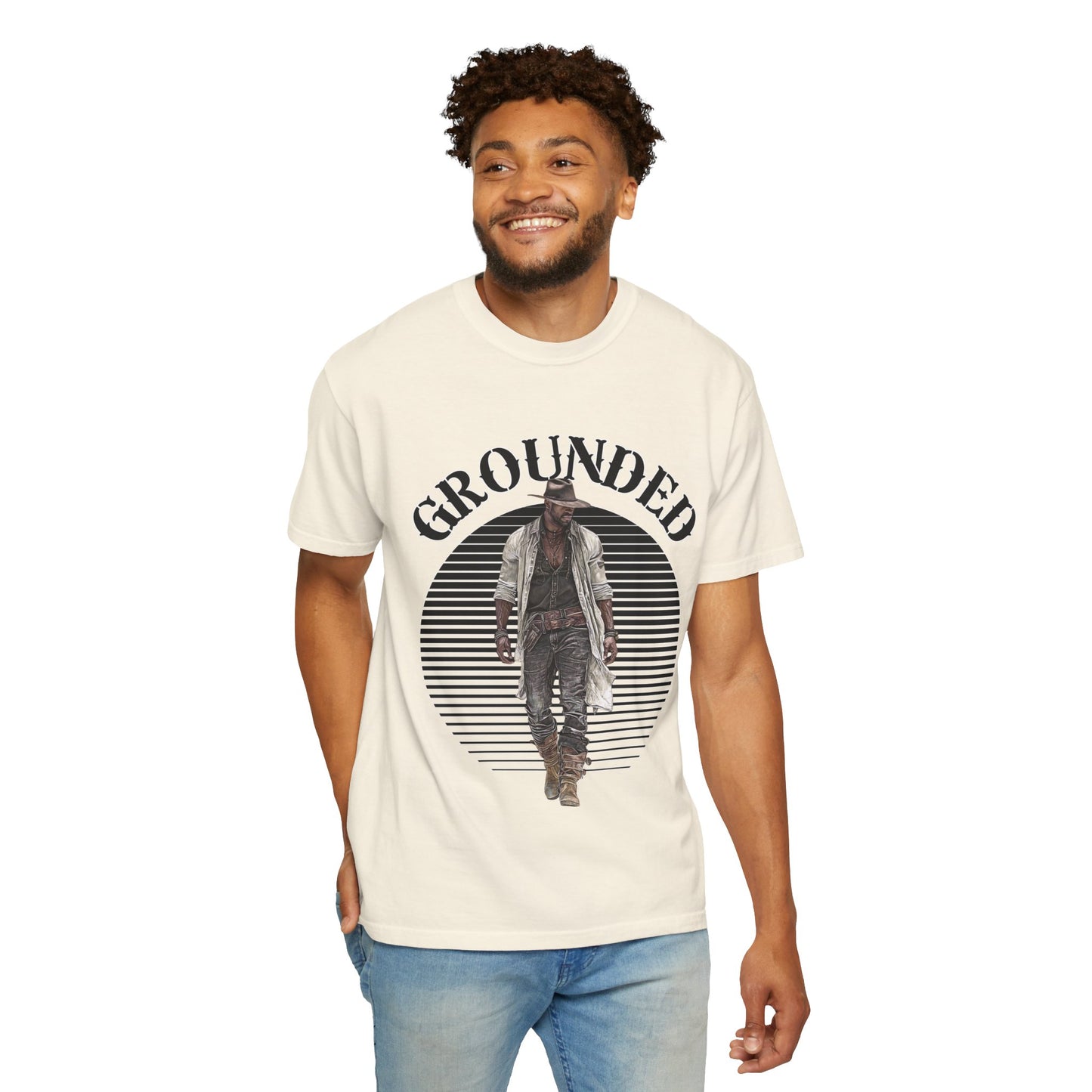 Western Cowboy Unisex T-shirt - GROUNDED - Rodeo Lover Gift