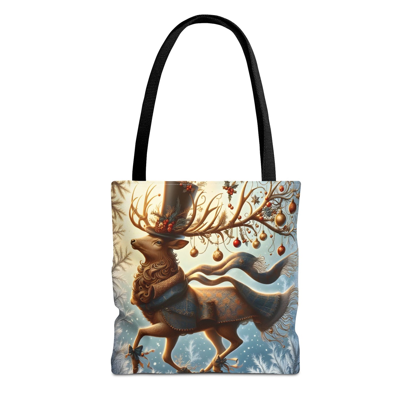 Whimsical Reindeer Christmas Tote Bag, Elegant Holiday Deer Art Tote, Winter Gift Bag, Festive Seasonal Tote for Women