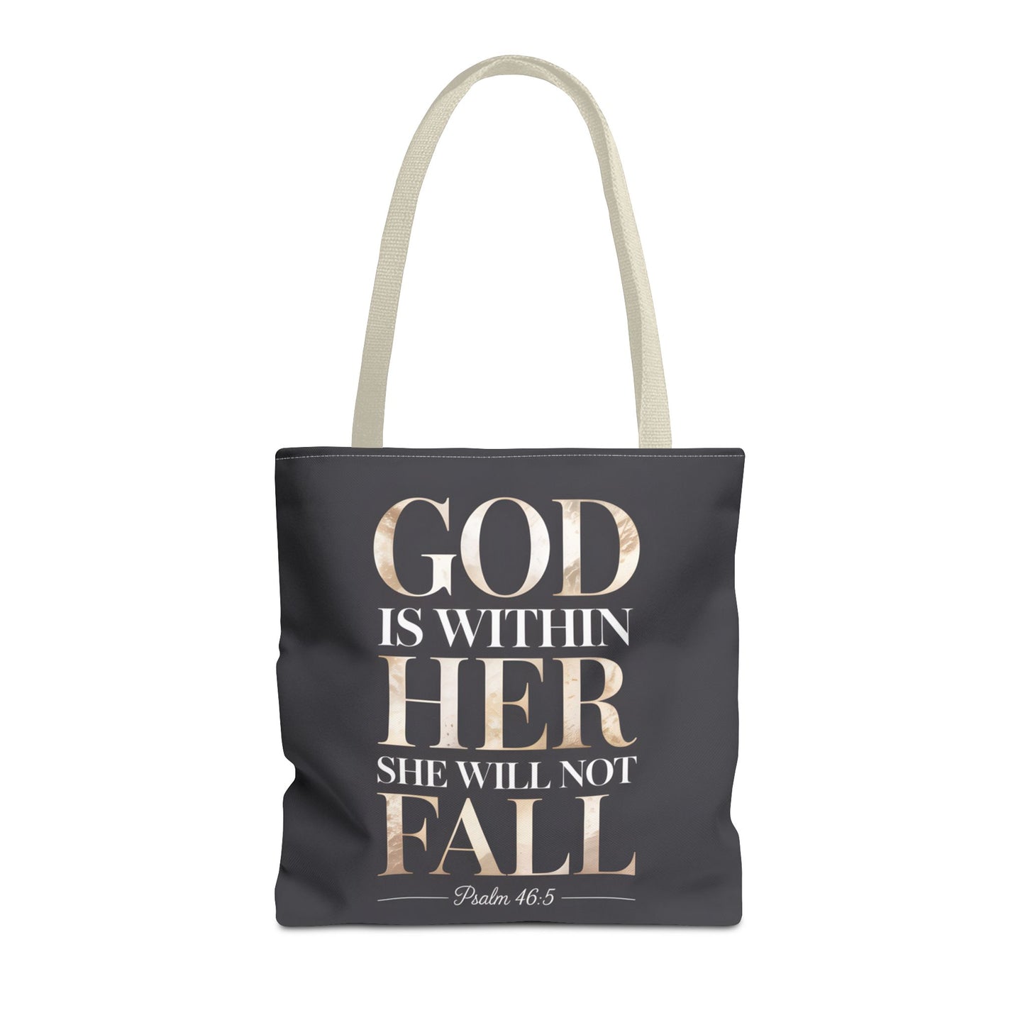 Copy of Psalm 46:5 Tote Bag, God Is Within Her She Will Not Fall Tote, Christian Scripture Tote, Faith Inspirational Bag for Women