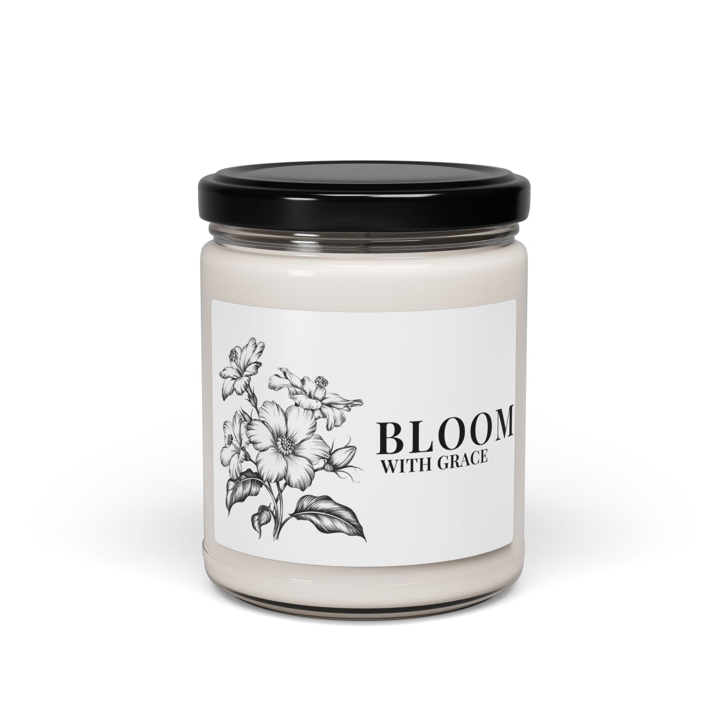 Bloom With Grace 9oz Soy Candle, Peppered Passionfruit Candle ,  Feminine Fresh Luxury Soy Candle