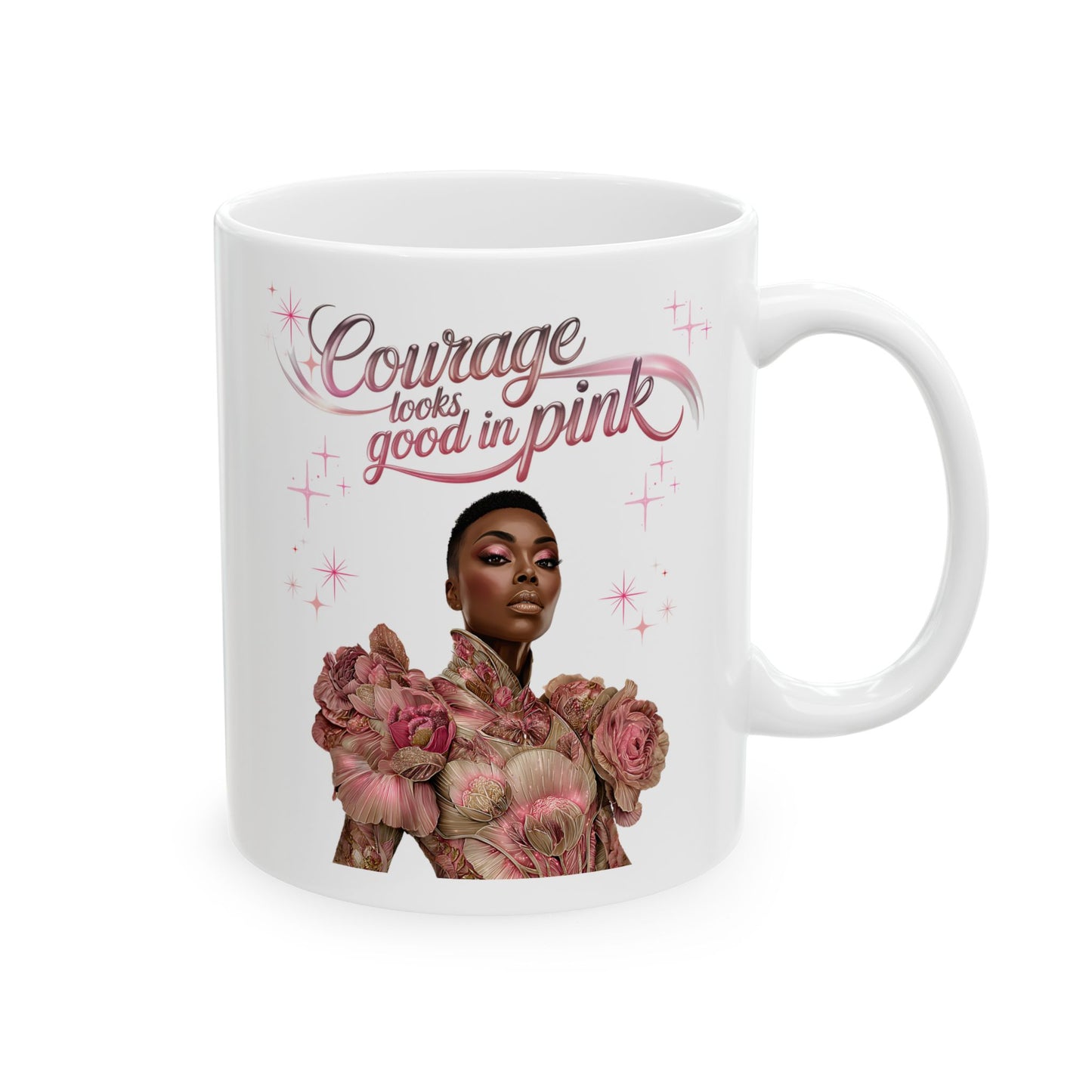 Romantic Ceramic Mug with Floral Design, Coffee Cup Gift for Her, Love, Engagement, Anniversary, Wedding