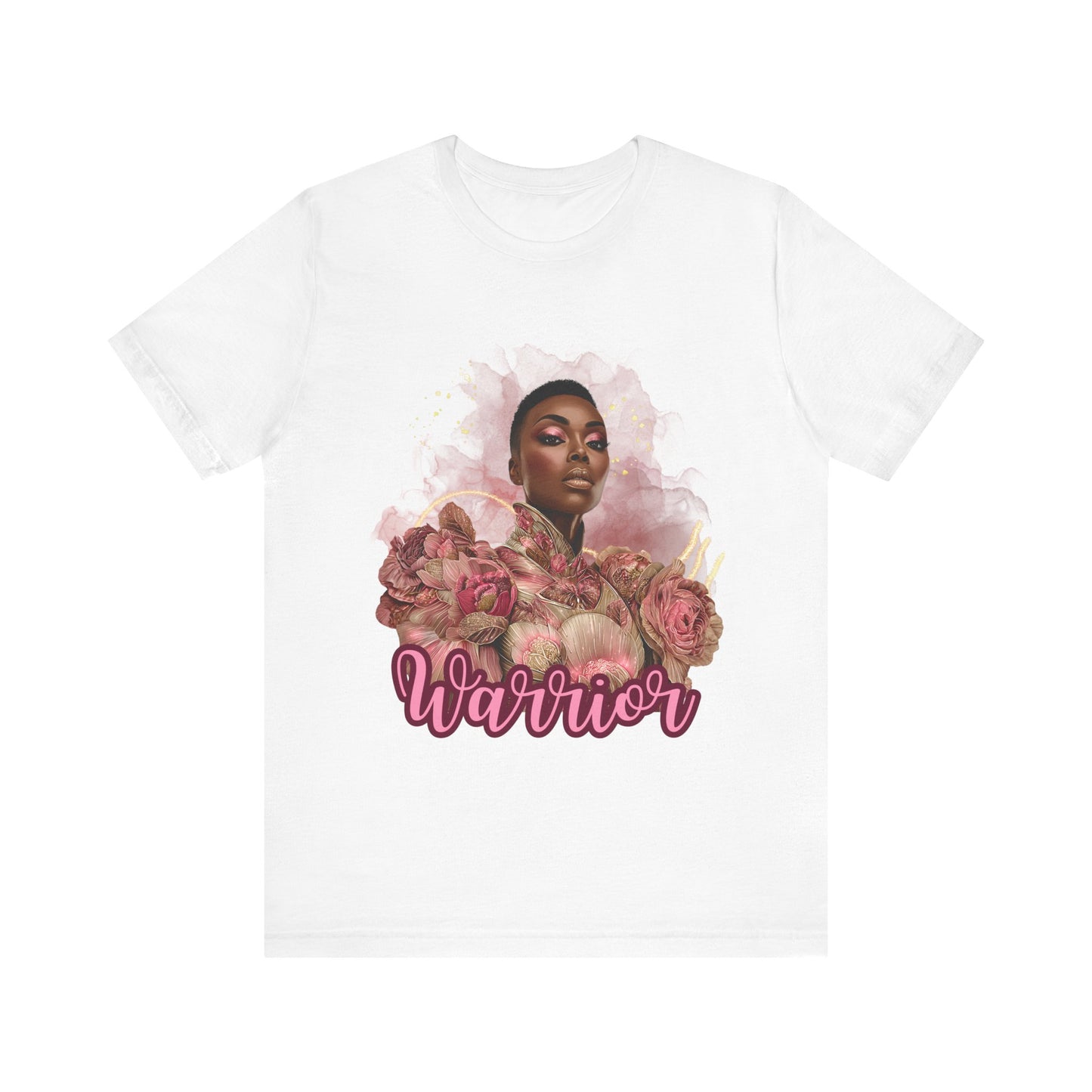 Warrior Queen Tee| Breast Cancer Awareness Shirt for Women | Rose Gold Warrior Tee | Pink Ribbon Strength Gift | Survivor Empowerment Apparel  Description: