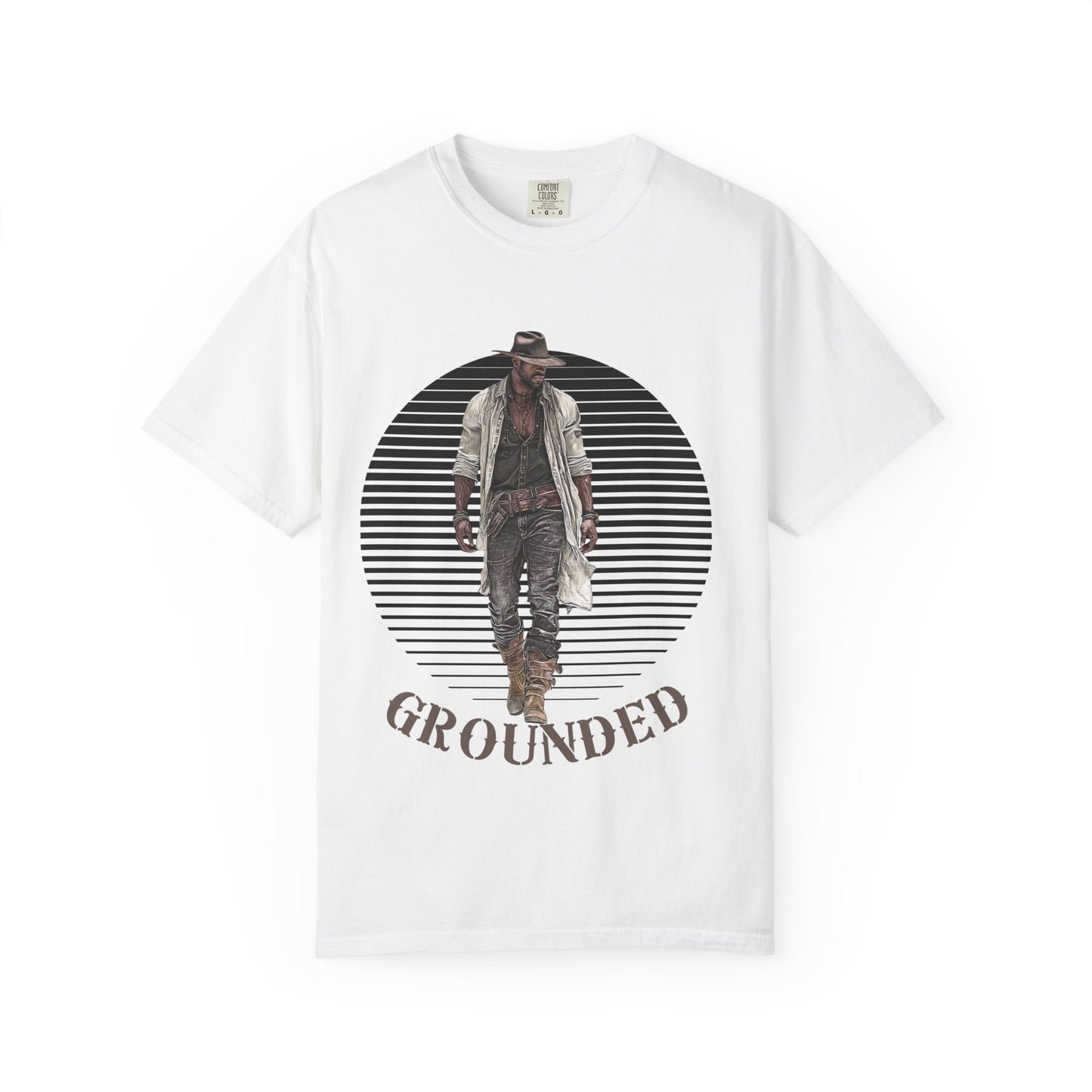 GROUNDED Cowboy Shirt - T-Shirt for Rodeo Lovers and Western Enthusiasts