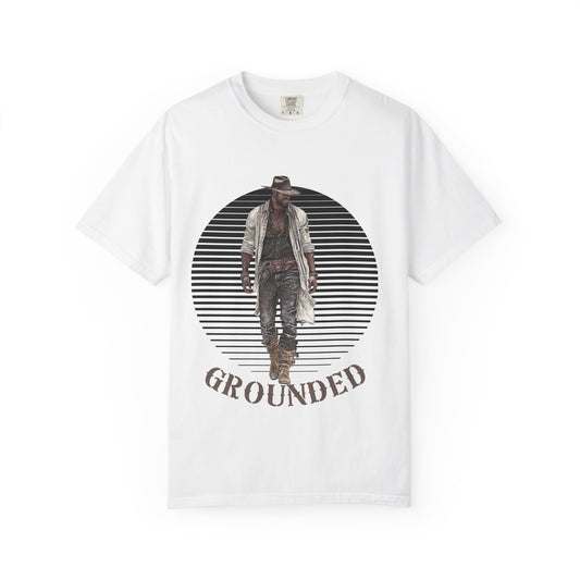 GROUNDED Cowboy Shirt - T-Shirt for Rodeo Lovers and Western Enthusiasts