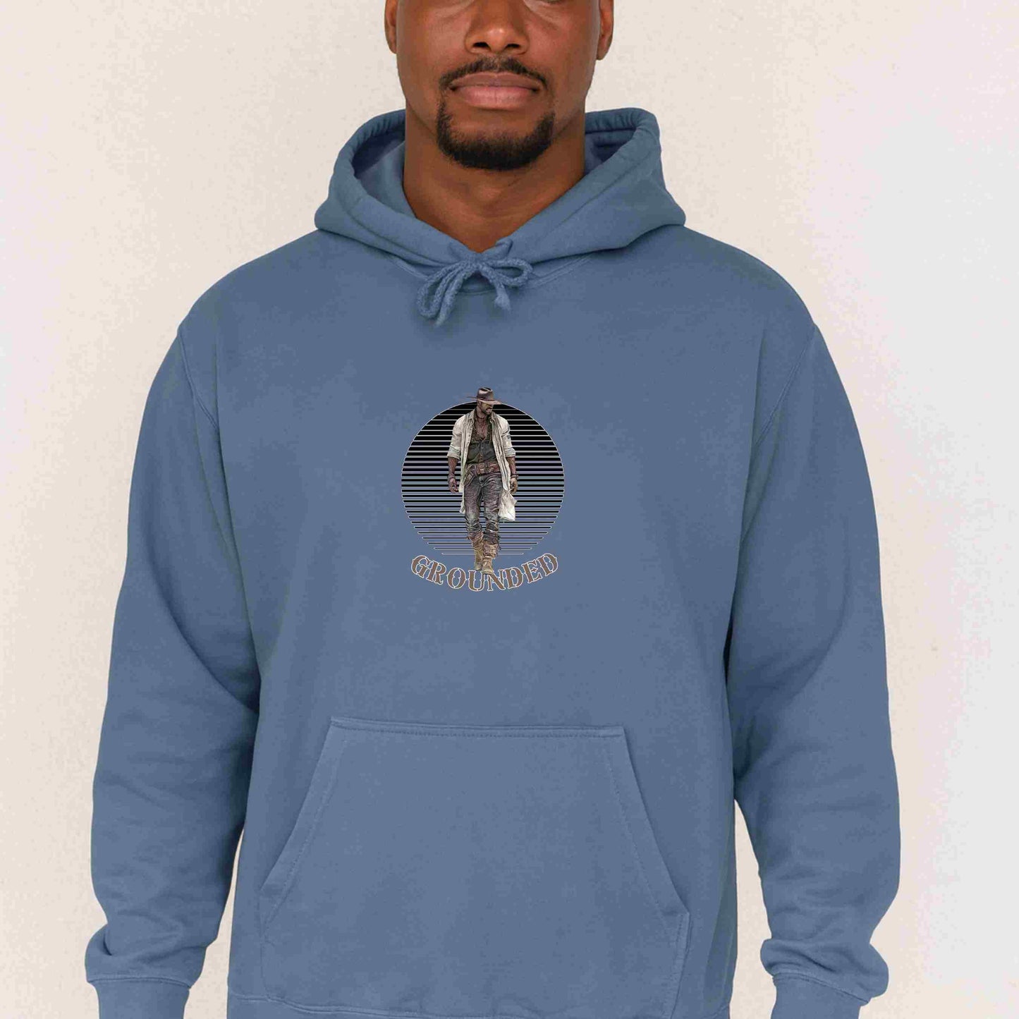 Cowboy Hoodie -( in black)  Grounded Western Design for Rodeo Fans and Country Music Lovers
