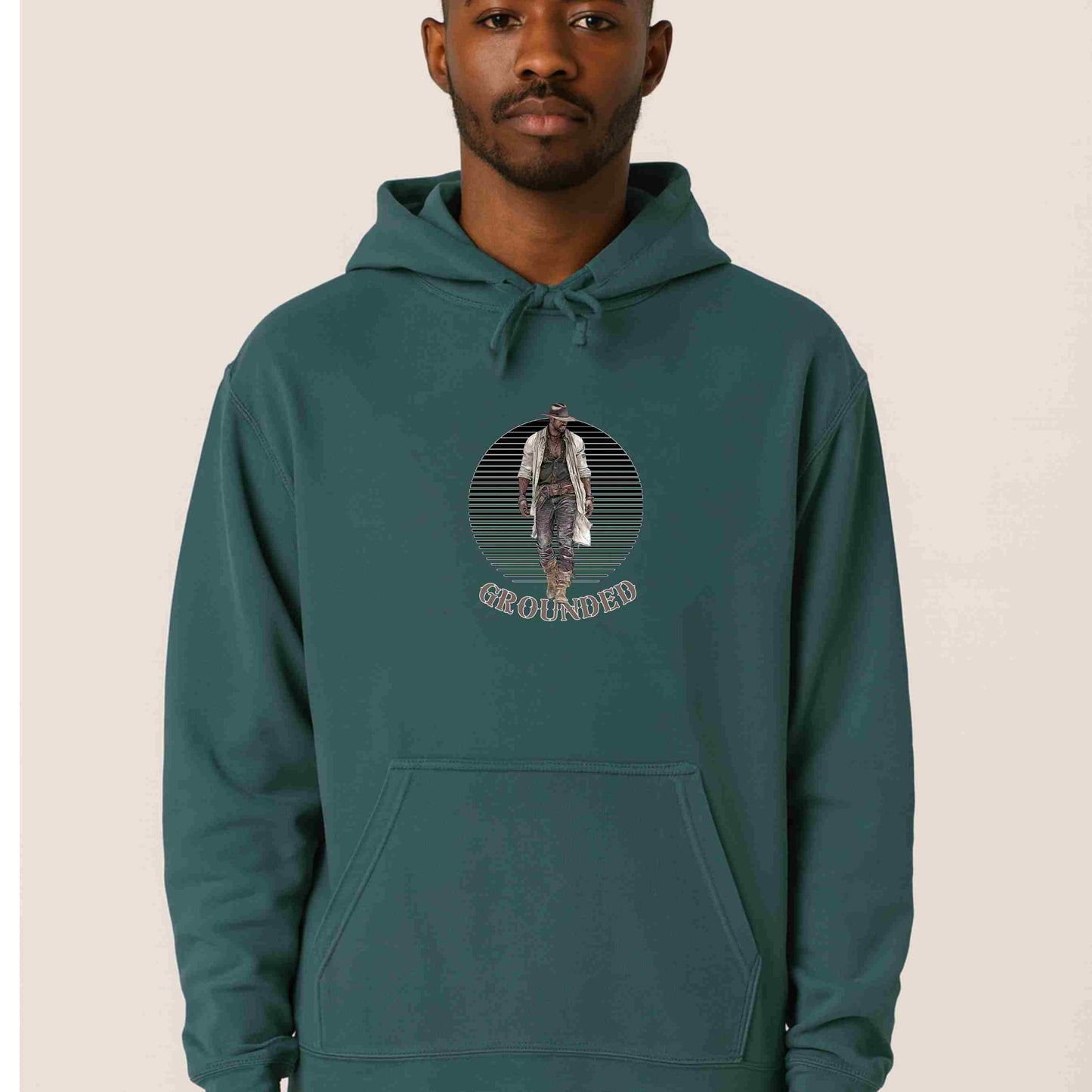 Cowboy Hoodie -( in black)  Grounded Western Design for Rodeo Fans and Country Music Lovers