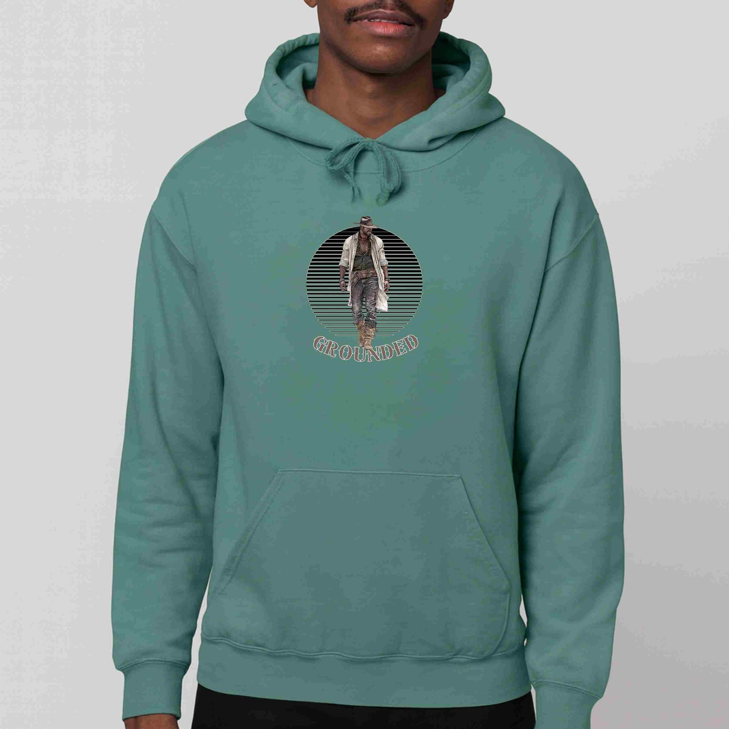 Cowboy Hoodie -( in black)  Grounded Western Design for Rodeo Fans and Country Music Lovers