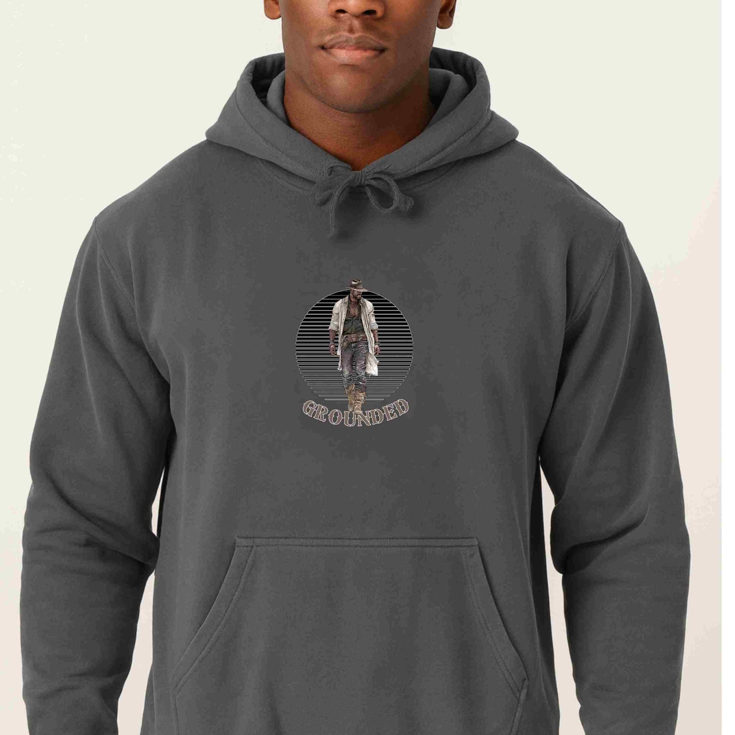 Cowboy Hoodie -( in black)  Grounded Western Design for Rodeo Fans and Country Music Lovers