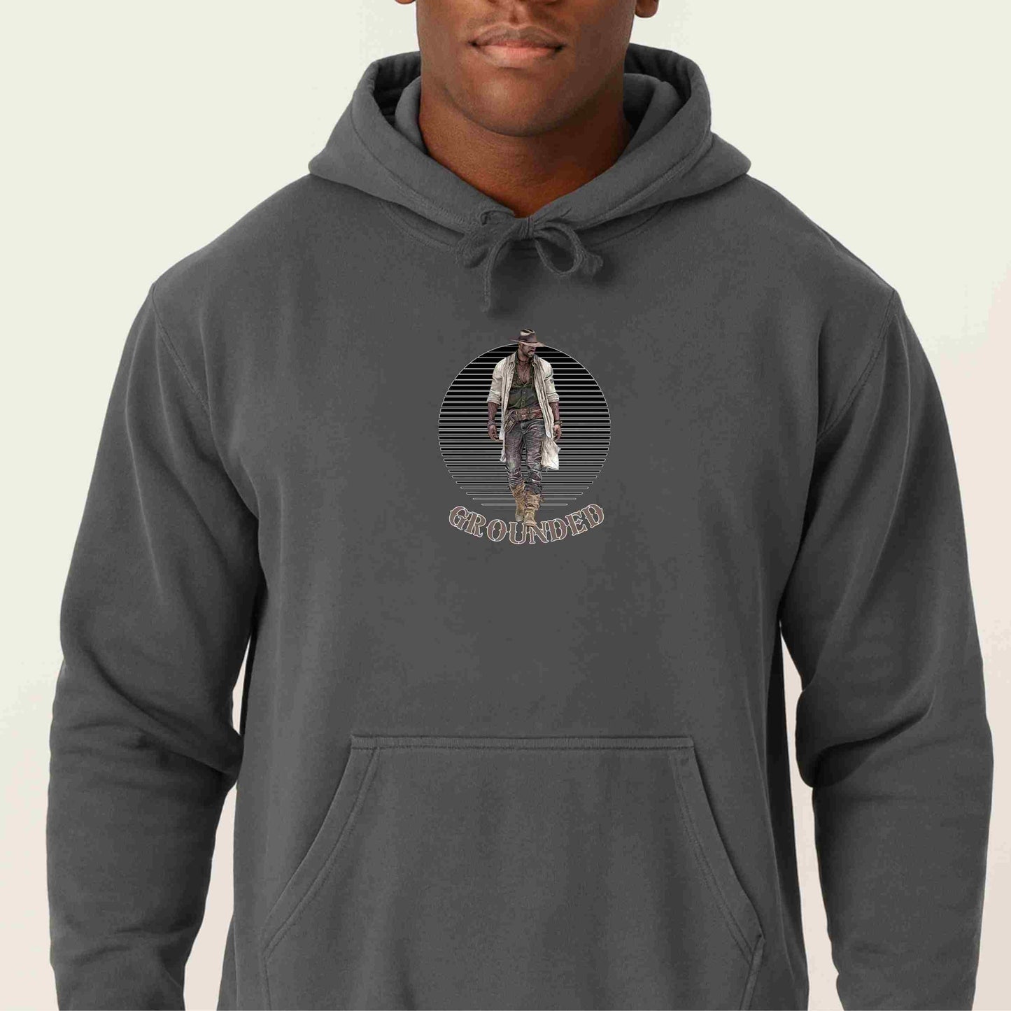 Cowboy Hoodie -( in black)  Grounded Western Design for Rodeo Fans and Country Music Lovers