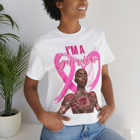 Survivor Awareness Tee | Inspirational Cancer Survivor Shirt, Breast Cancer Awareness, Empowerment Gift, Supportive Apparel, Unisex Tee