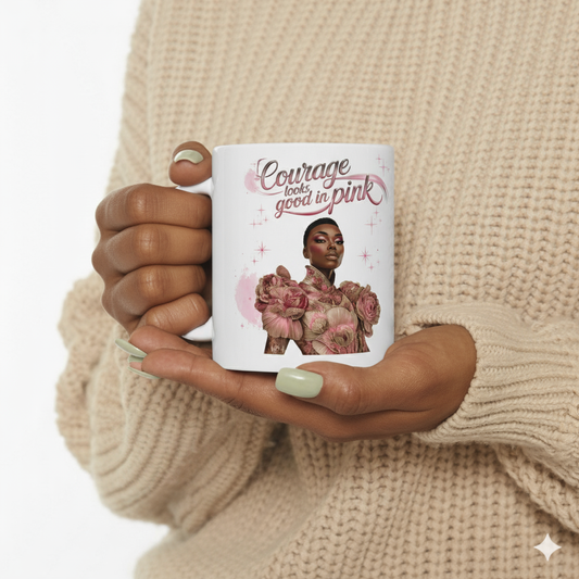 Romantic Ceramic Mug with Floral Design, Coffee Cup Gift for Her, Love, Engagement, Anniversary, Wedding