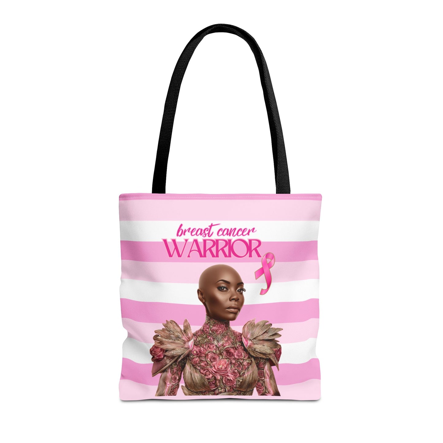 Breast Cancer Warrior Tote Bag, Empowerment Gift, Awareness Fundraiser, Pink Ribbon Support, Inspirational Tote for Survivors