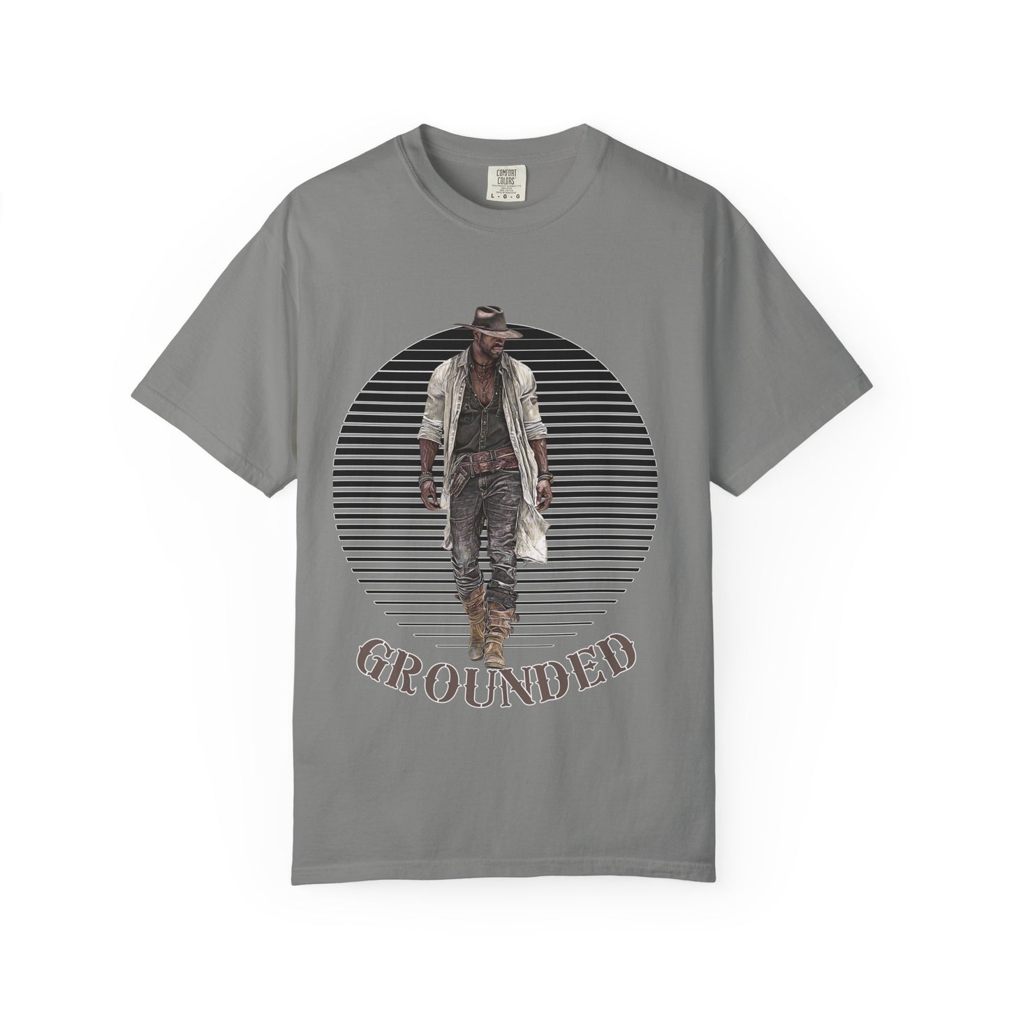 GROUNDED Cowboy Shirt - T-Shirt for Rodeo Lovers and Western Enthusiasts