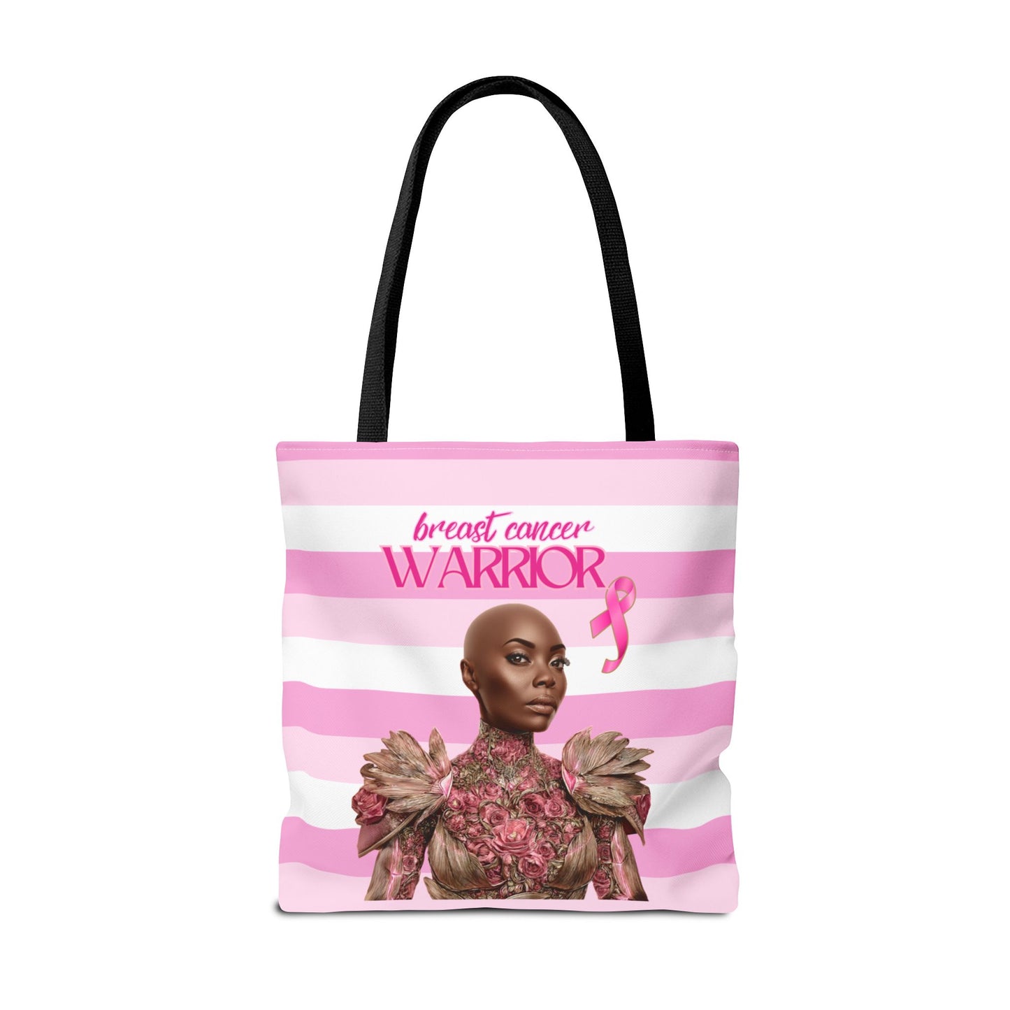 Breast Cancer Warrior Tote Bag, Empowerment Gift, Awareness Fundraiser, Pink Ribbon Support, Inspirational Tote for Survivors
