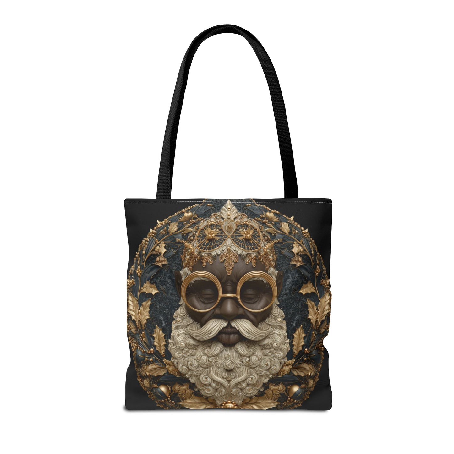 Christmas Steampunk Santa Tote Bag — Vintage Holiday All-Over Print