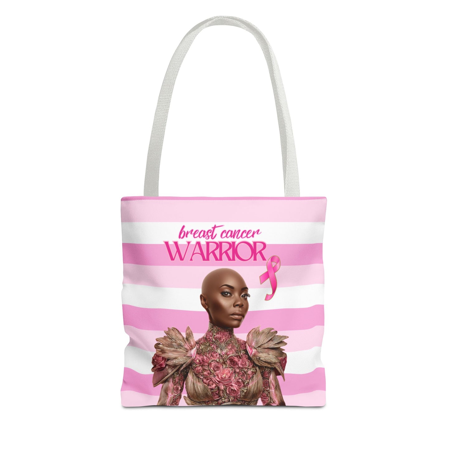 Breast Cancer Warrior Tote Bag, Empowerment Gift, Awareness Fundraiser, Pink Ribbon Support, Inspirational Tote for Survivors