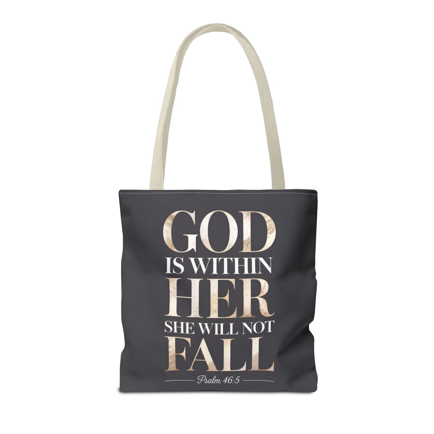 Copy of Psalm 46:5 Tote Bag, God Is Within Her She Will Not Fall Tote, Christian Scripture Tote, Faith Inspirational Bag for Women