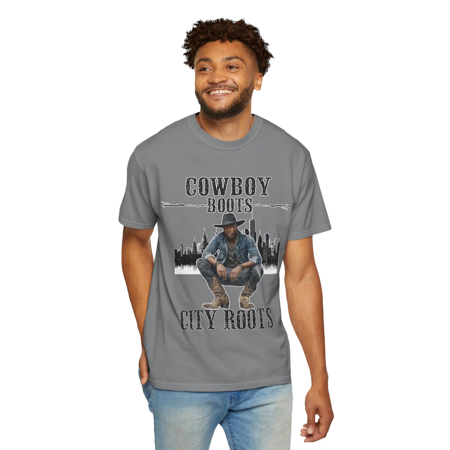 Cowboy Roots T-Shirt | Unisex Garment-Dyed Tee for Western Enthusiasts | Cool Casual Wear, Gift for Him/Her, Country Music Tee