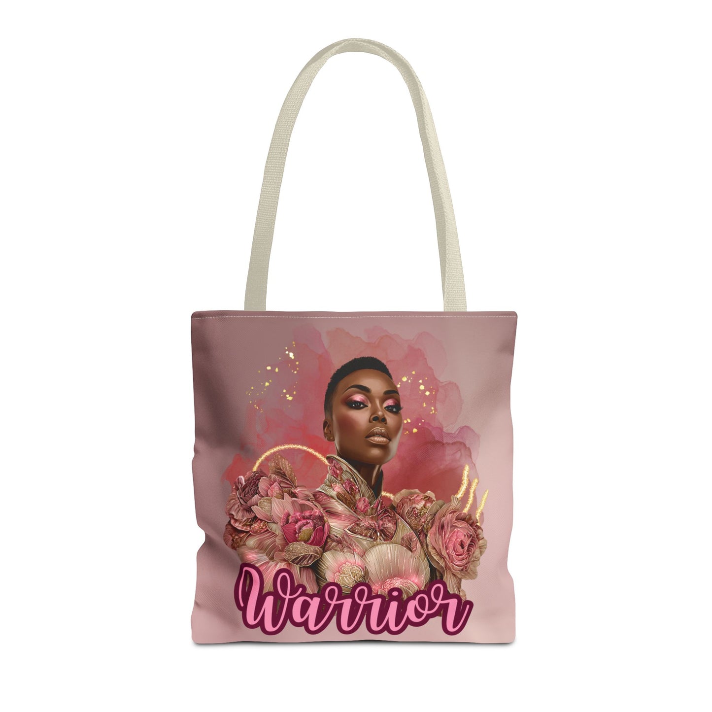 Warrior Queen Tote Bag | Rose Gold Breast Cancer Awareness | Survivor Empowerment Gift| Pink Ribbon Warrior Tote | Survivor Empowerment Gift | Courage & Strength Bag