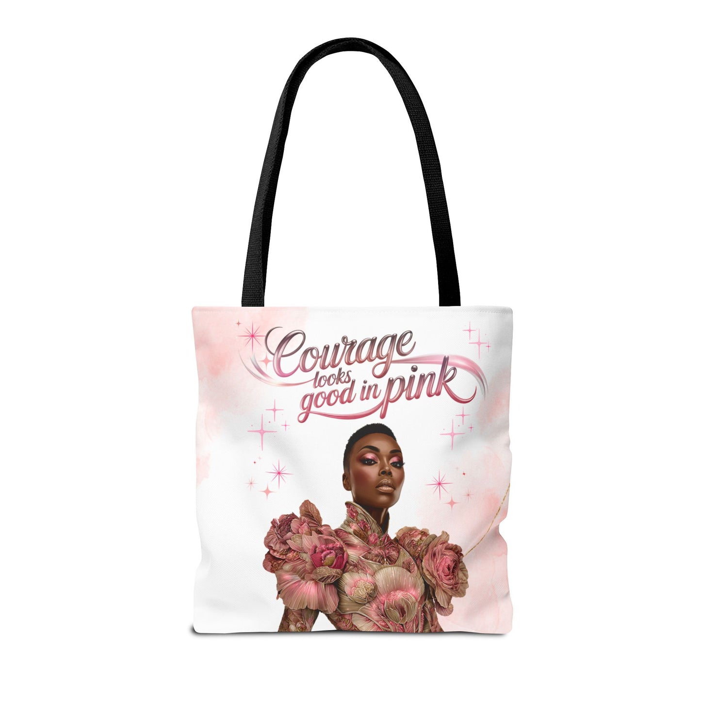 Courage Tote Bag - Empowerment, Fashion Accessory, Gift for Her, Motivational Bag, Pink Aesthetic