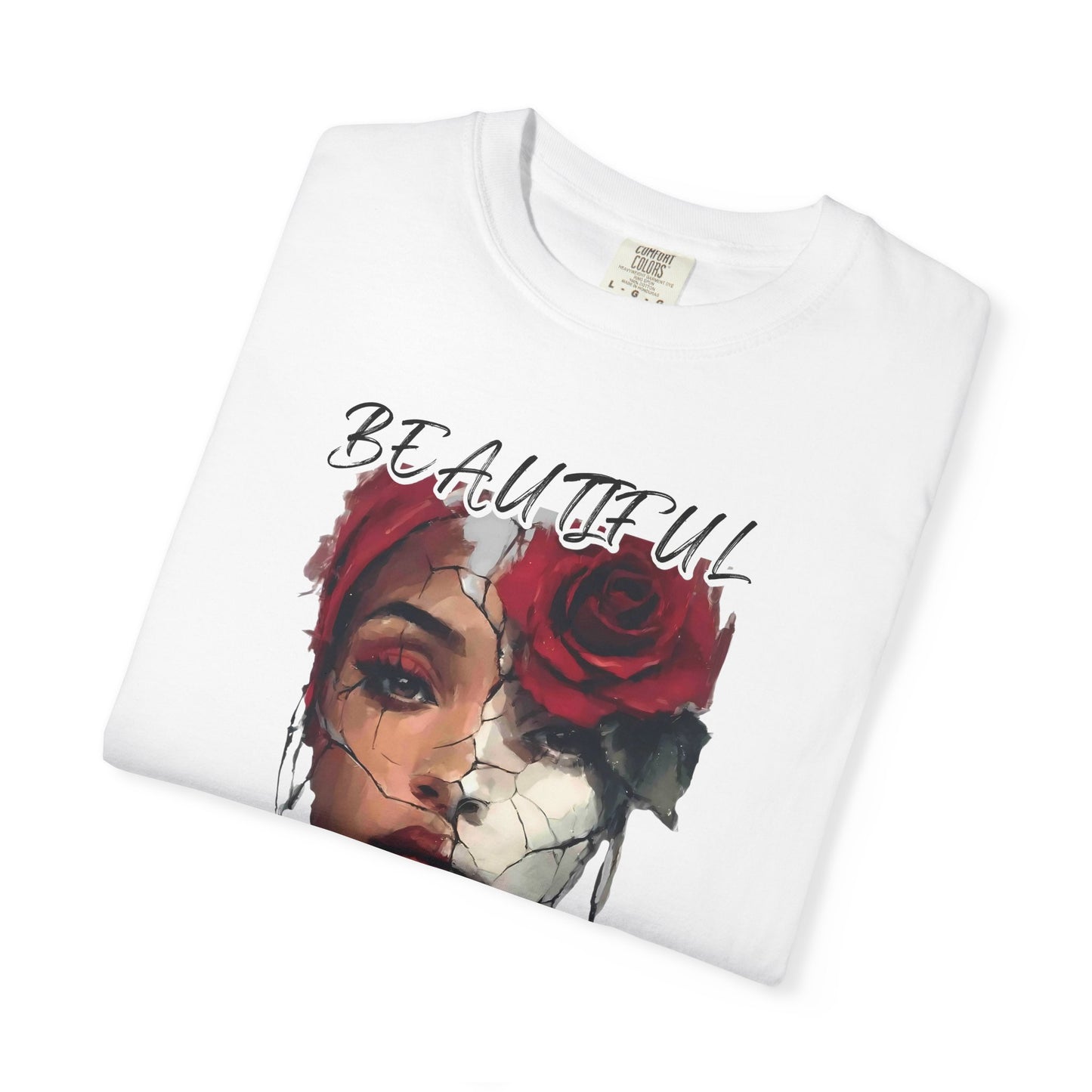 Beautiful Rose Art Unisex T-Shirt | Strength and Vulnerability Graphic Tee | Feminine Empowerment Shirt | Limited Edition Art Fashion