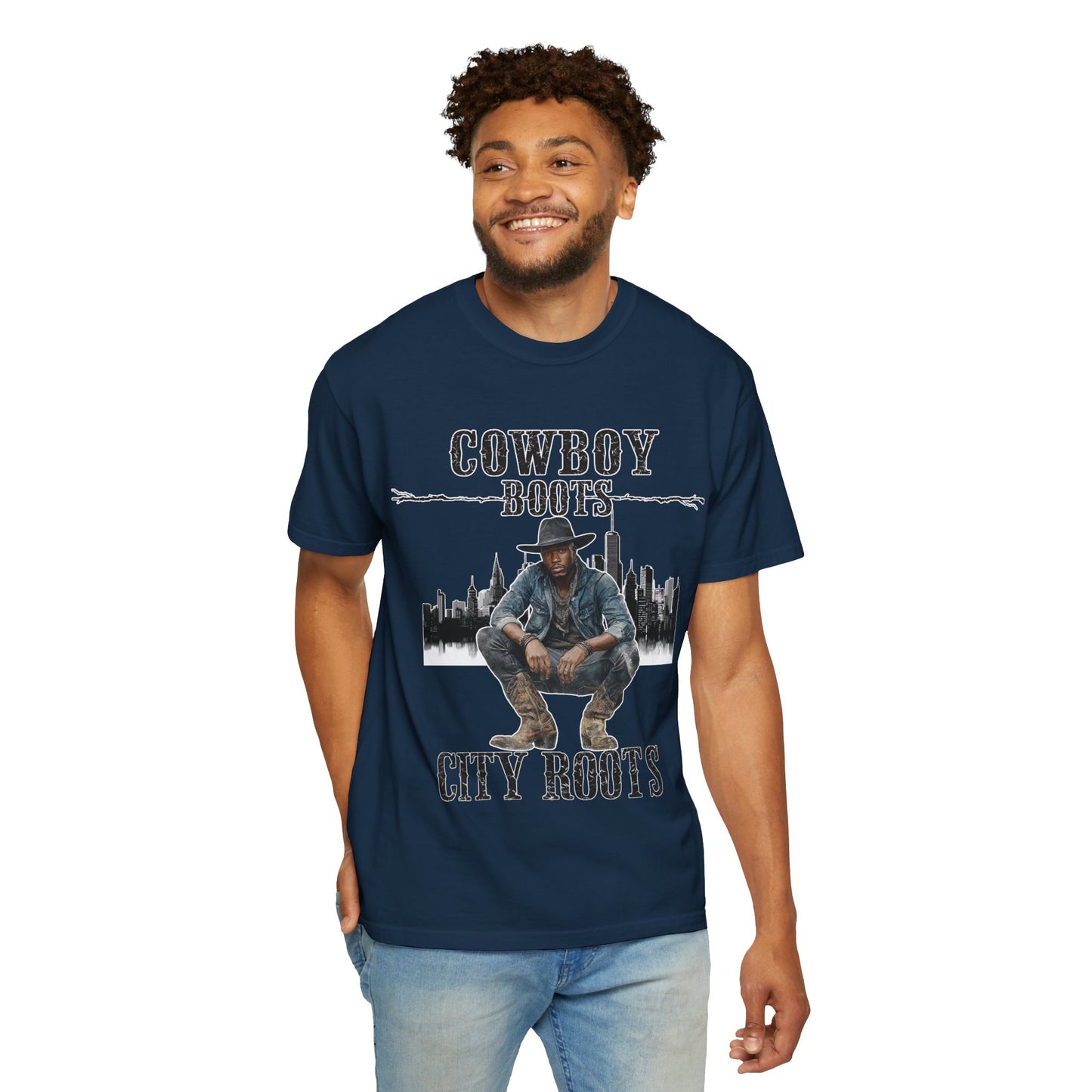 Cowboy Roots T-Shirt | Unisex Garment-Dyed Tee for Western Enthusiasts | Cool Casual Wear, Gift for Him/Her, Country Music Tee