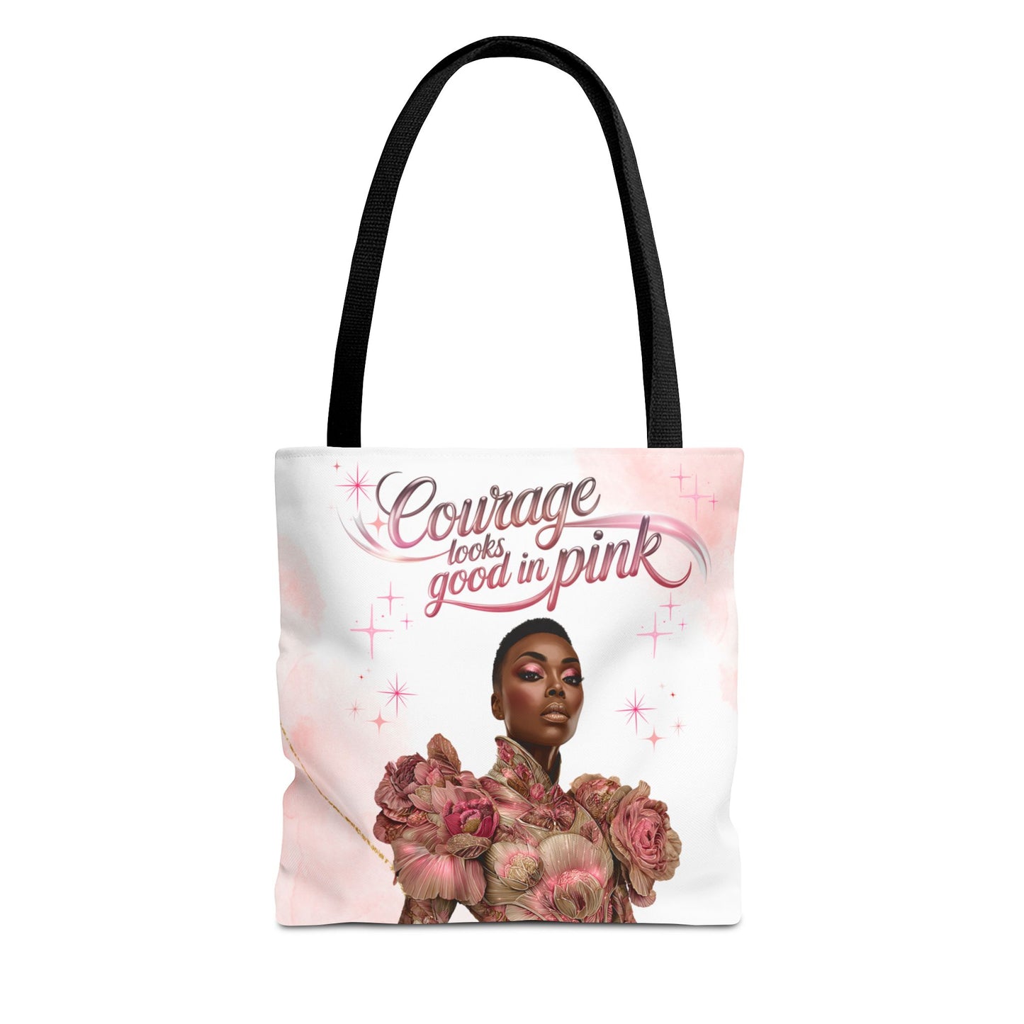 Courage Tote Bag - Empowerment, Fashion Accessory, Gift for Her, Motivational Bag, Pink Aesthetic