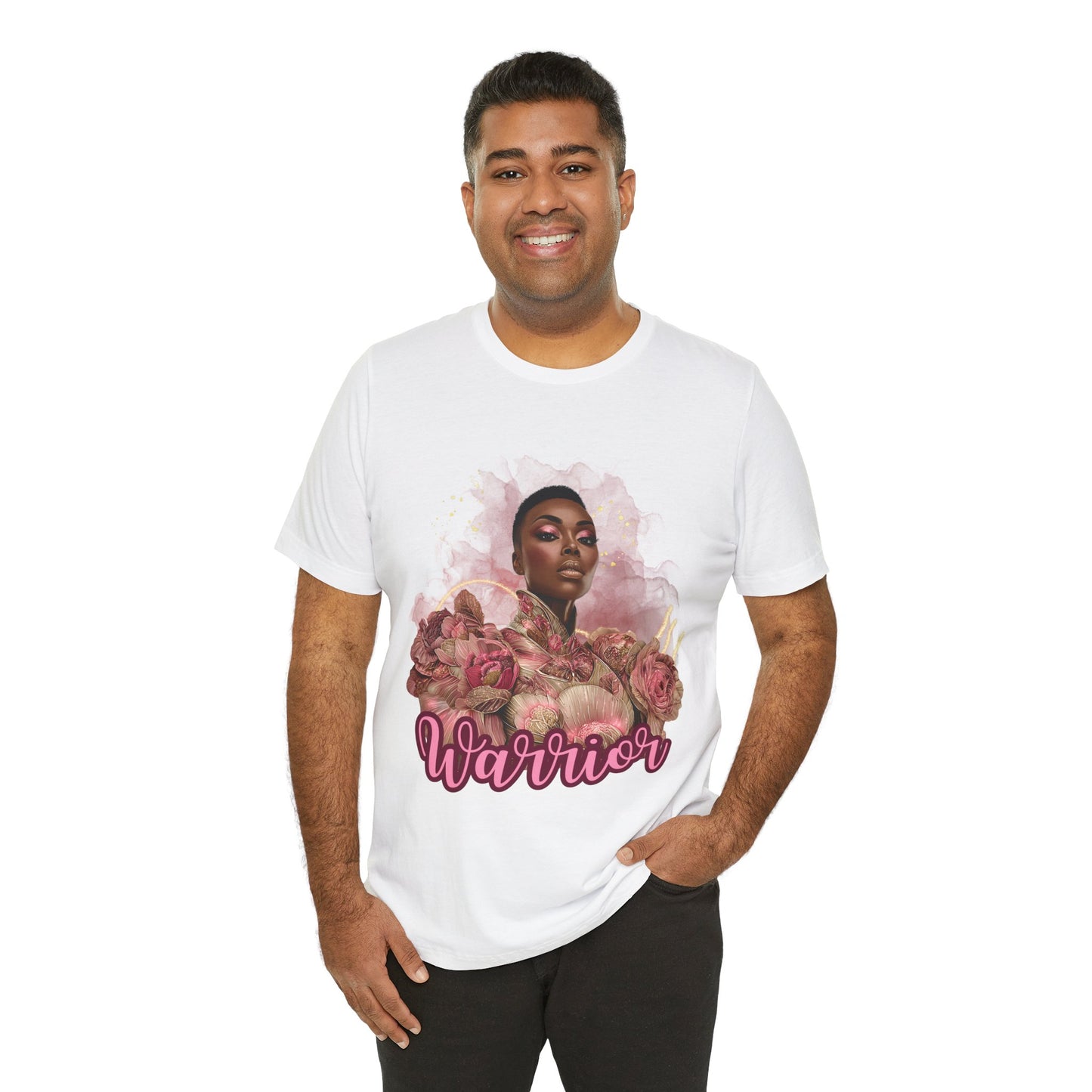 Warrior Queen Tee| Breast Cancer Awareness Shirt for Women | Rose Gold Warrior Tee | Pink Ribbon Strength Gift | Survivor Empowerment Apparel  Description: