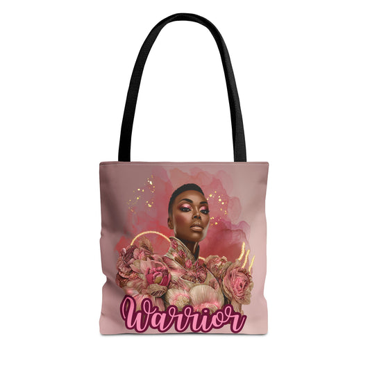 Warrior Queen Tote Bag | Rose Gold Breast Cancer Awareness | Survivor Empowerment Gift| Pink Ribbon Warrior Tote | Survivor Empowerment Gift | Courage & Strength Bag
