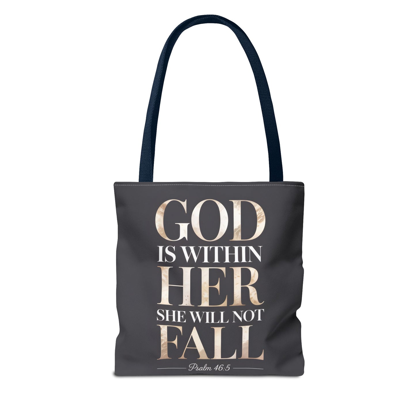 Copy of Psalm 46:5 Tote Bag, God Is Within Her She Will Not Fall Tote, Christian Scripture Tote, Faith Inspirational Bag for Women