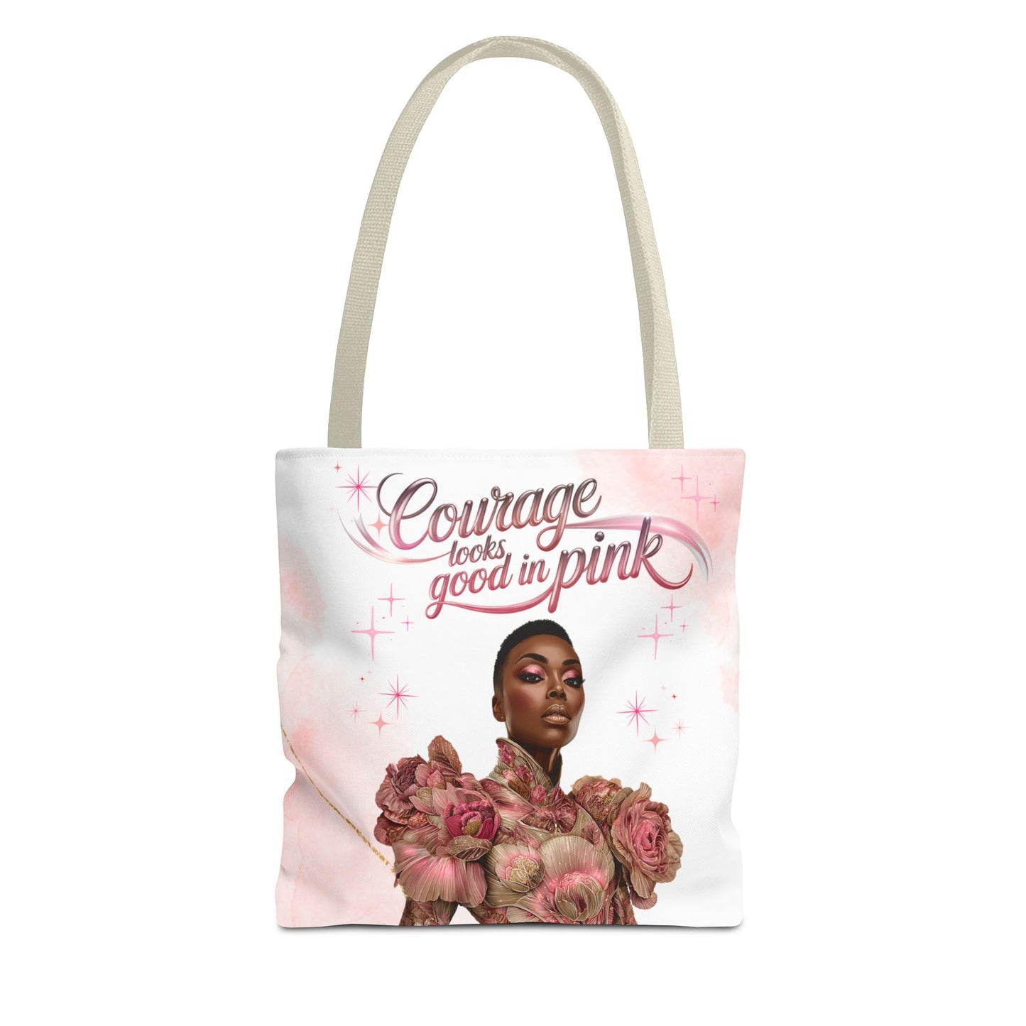 Courage Tote Bag - Empowerment, Fashion Accessory, Gift for Her, Motivational Bag, Pink Aesthetic