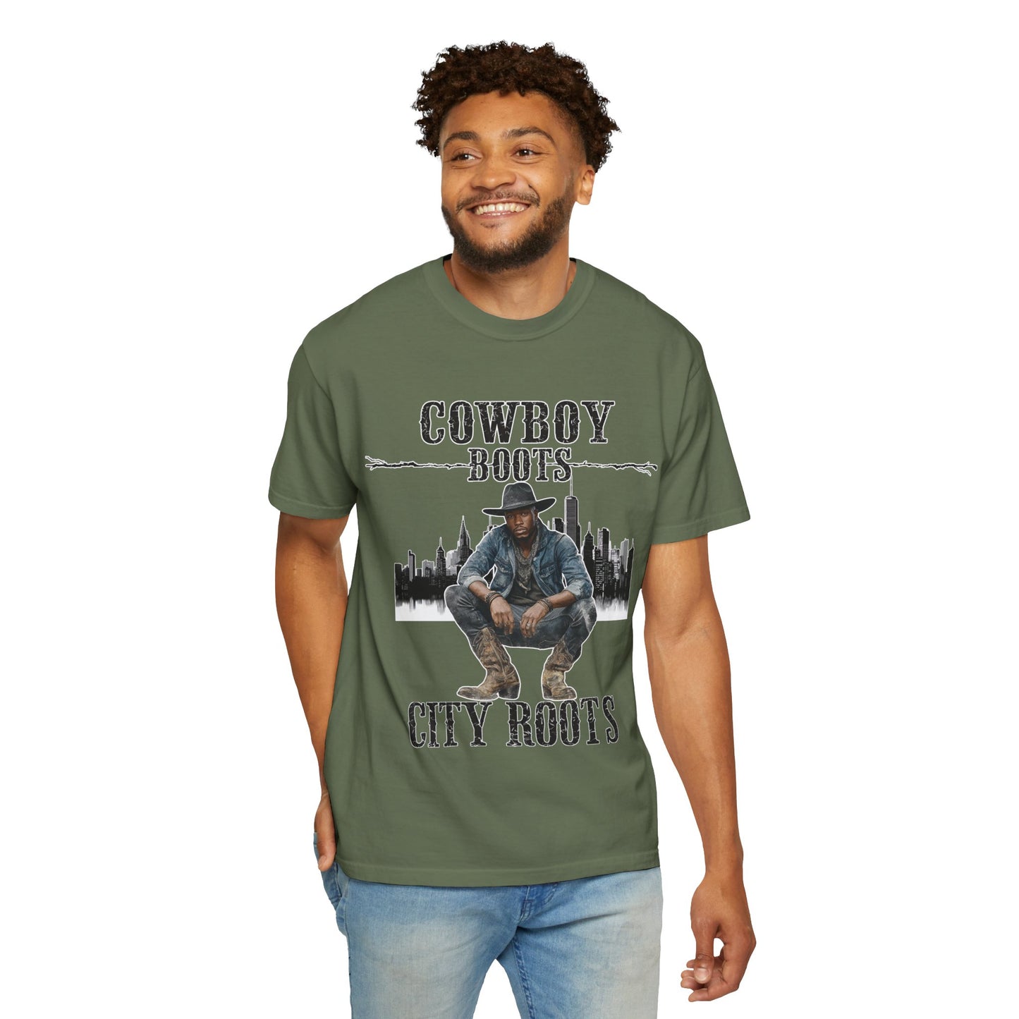 Cowboy Roots T-Shirt | Unisex Garment-Dyed Tee for Western Enthusiasts | Cool Casual Wear, Gift for Him/Her, Country Music Tee