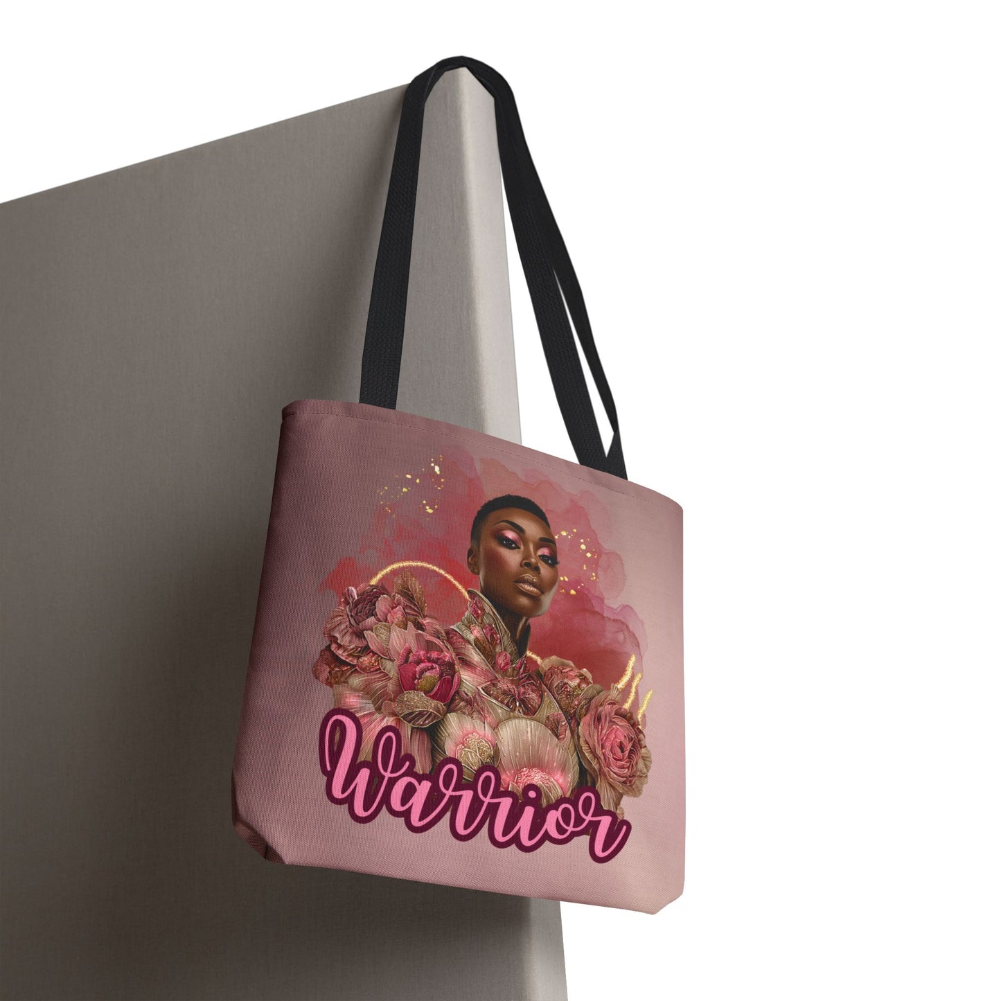 Warrior Queen Tote Bag | Rose Gold Breast Cancer Awareness | Survivor Empowerment Gift| Pink Ribbon Warrior Tote | Survivor Empowerment Gift | Courage & Strength Bag