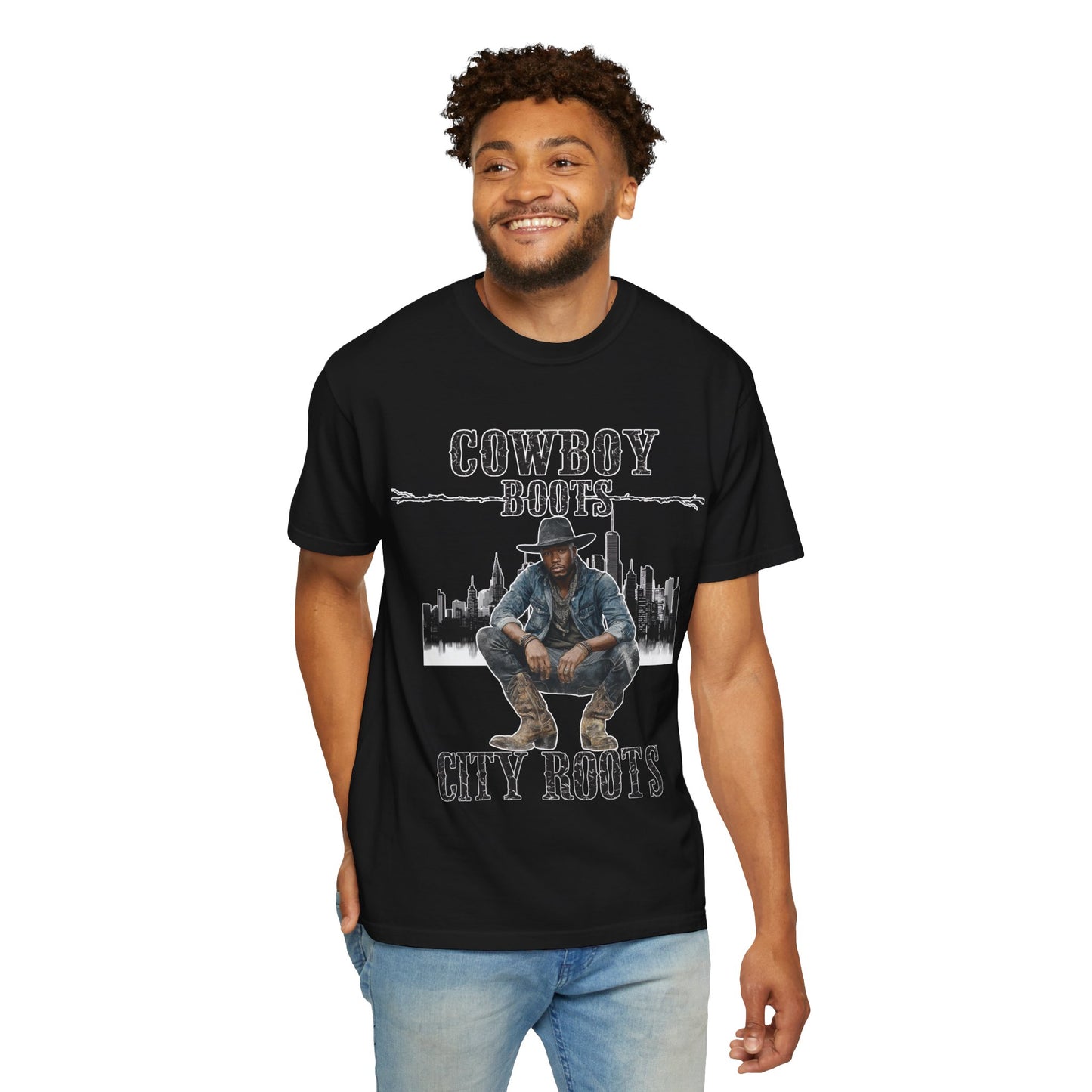 Cowboy Roots T-Shirt | Unisex Garment-Dyed Tee for Western Enthusiasts | Cool Casual Wear, Gift for Him/Her, Country Music Tee