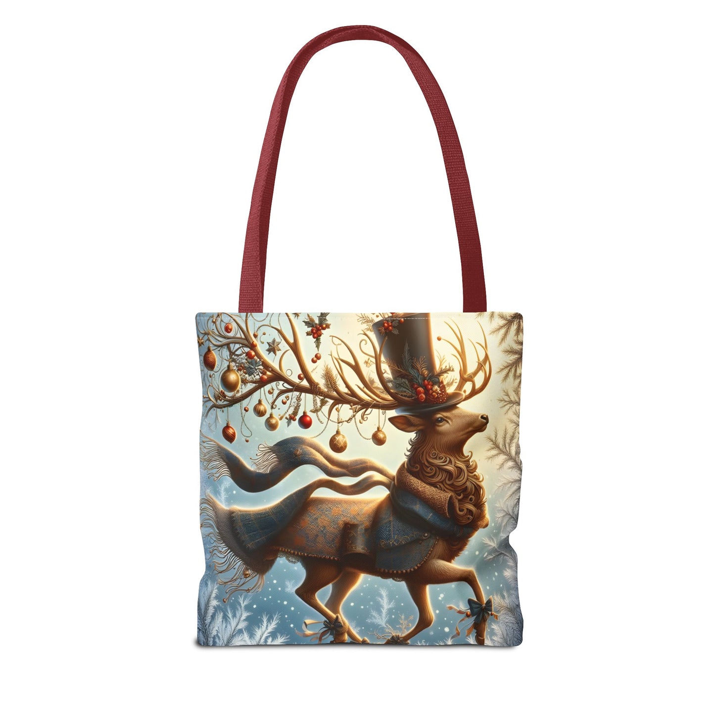 Whimsical Reindeer Christmas Tote Bag, Elegant Holiday Deer Art Tote, Winter Gift Bag, Festive Seasonal Tote for Women