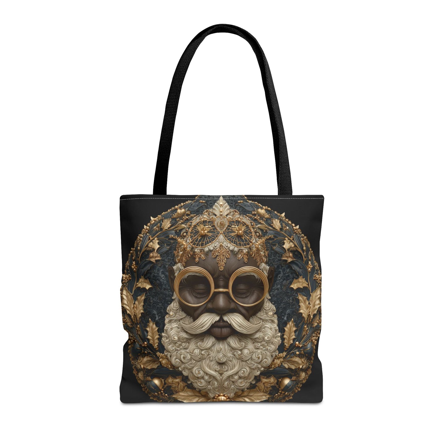 Christmas Steampunk Santa Tote Bag — Vintage Holiday All-Over Print