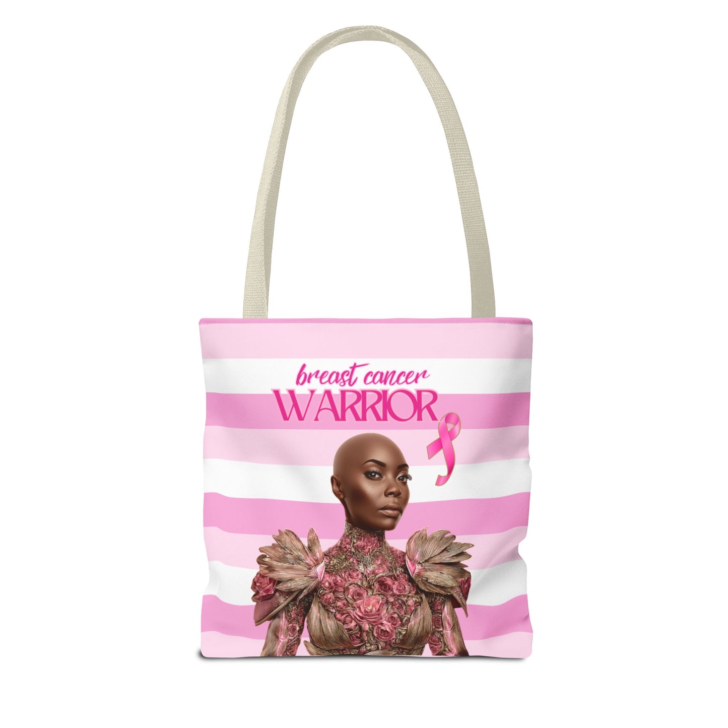 Breast Cancer Warrior Tote Bag, Empowerment Gift, Awareness Fundraiser, Pink Ribbon Support, Inspirational Tote for Survivors